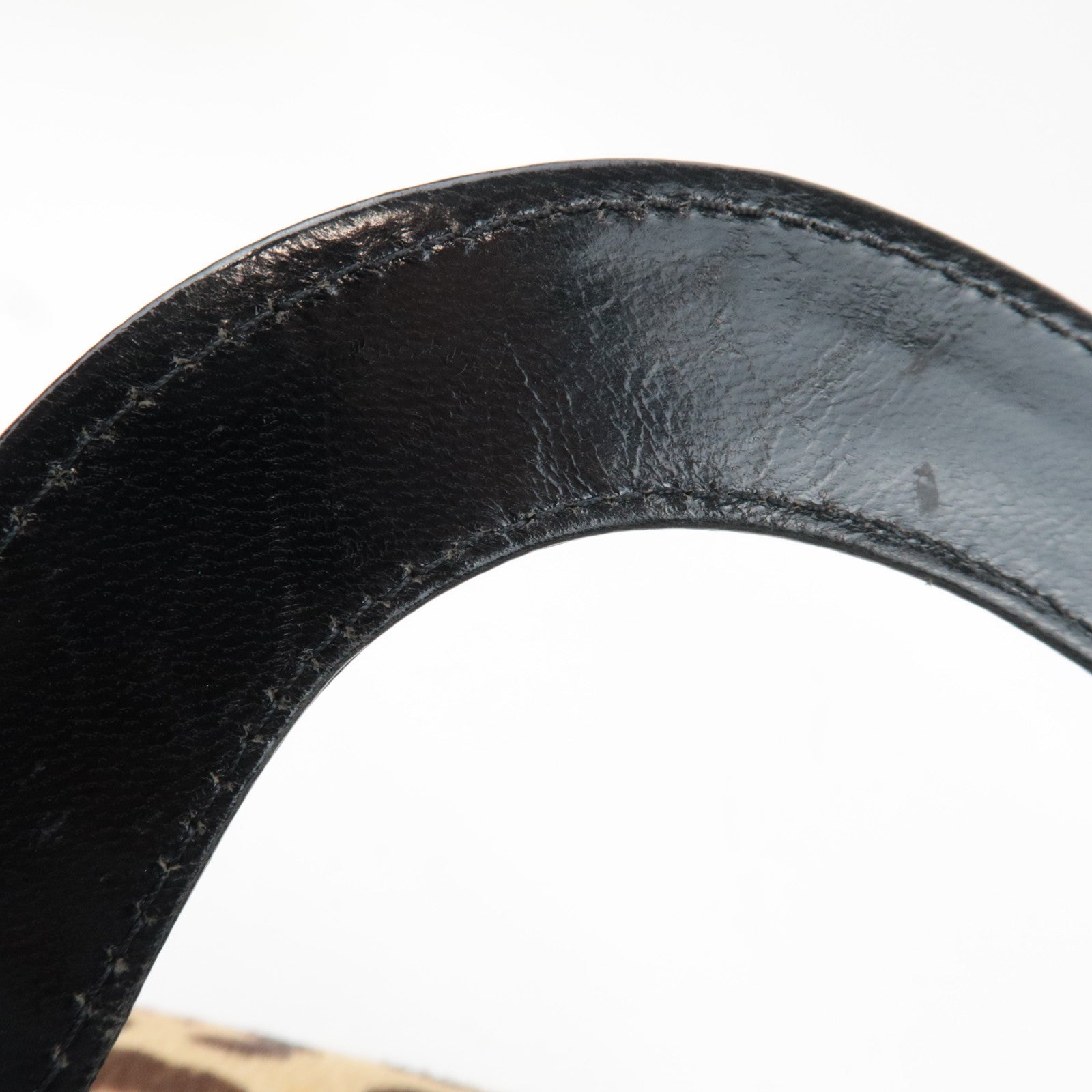 FENDI Leopard Print Calf Leather Handbag 26329