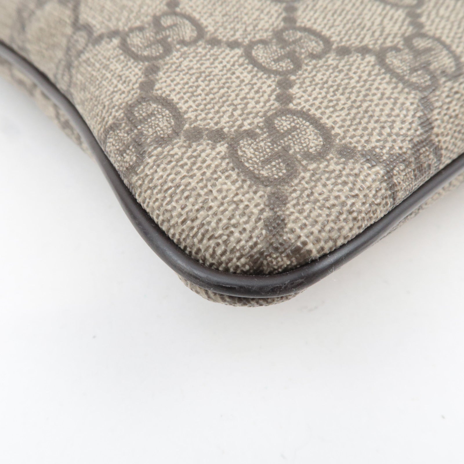 GUCCI Shoulder Bag GG Supreme Leather Beige Brown 295257