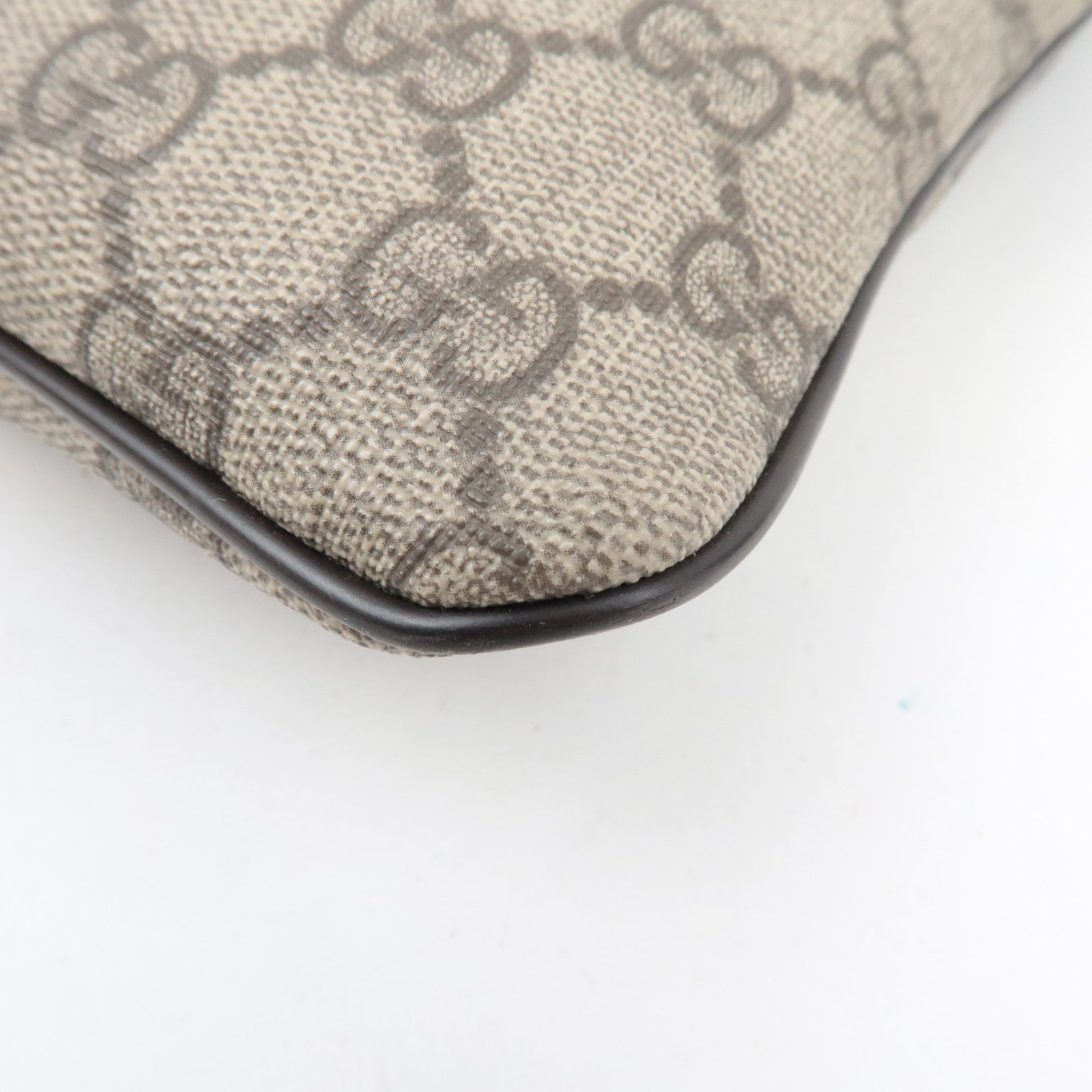 GUCCI Shoulder Bag GG Supreme Leather Beige Brown 295257