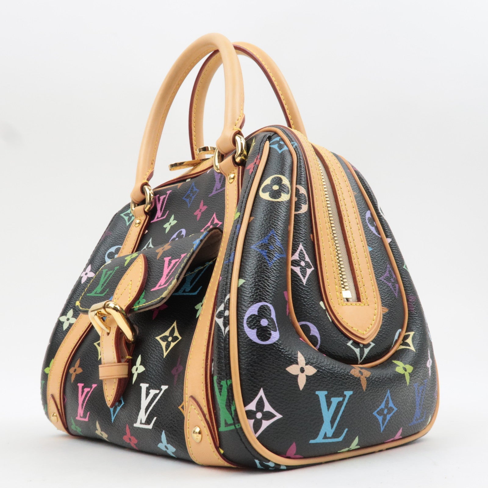 Louis Vuitton Monogram Multicolor Priscilla Leather Handbag Noir M40097 SP1016 *Dust bag