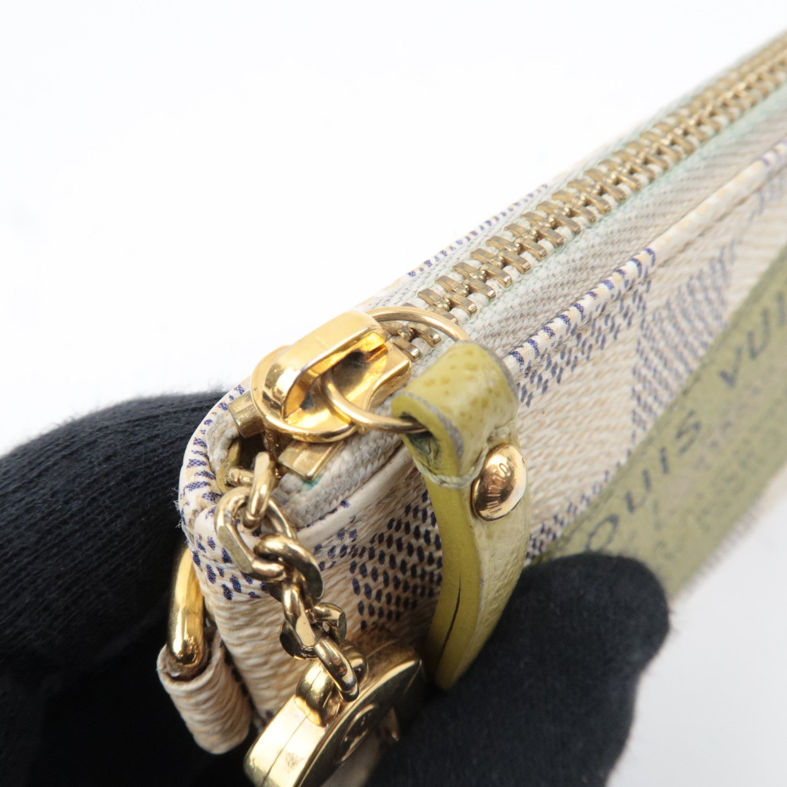 Louis Vuitton Damier Azur Label Collection Pochette Cles Coin Case Complice N63085 CT4039