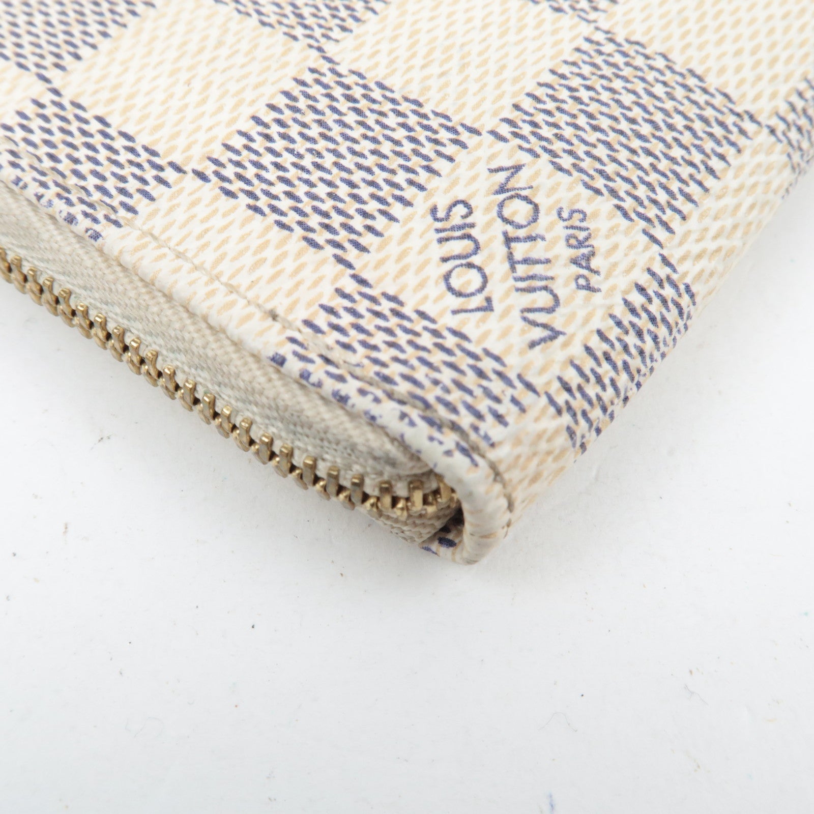 Louis Vuitton Damier Azur Label Collection Pochette Cles Coin Case Complice N63085 CT4039