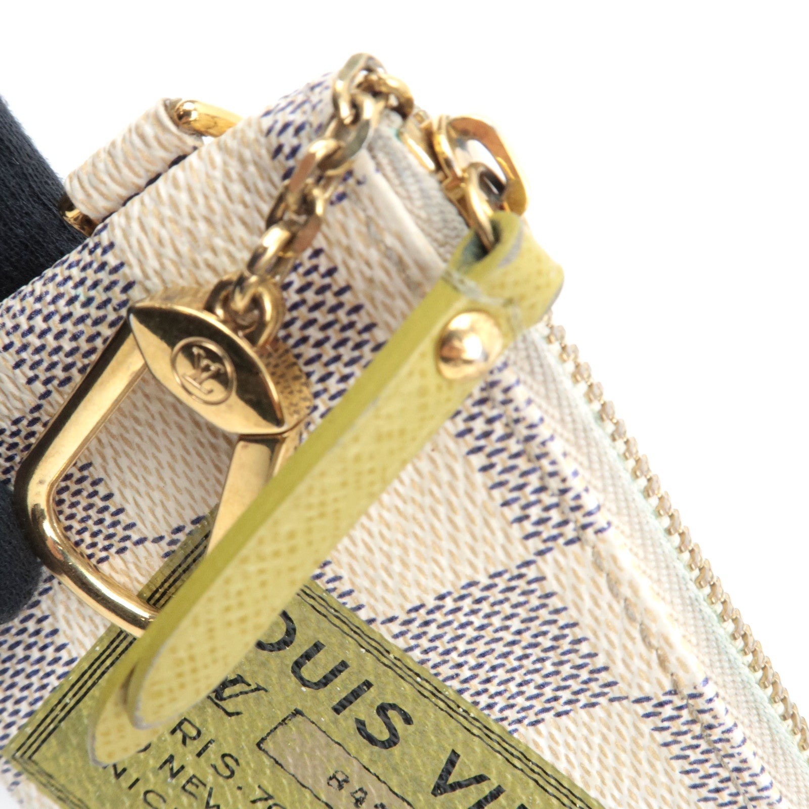 Louis Vuitton Damier Azur Label Collection Pochette Cles Coin Case Complice N63085 CT4039