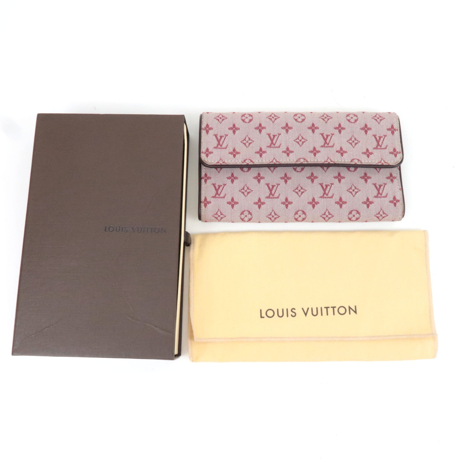Louis Vuitton Monogram Mini Porte Tresor International Long Wallet Cerise M92244 CA1013 *Box, Dust bag