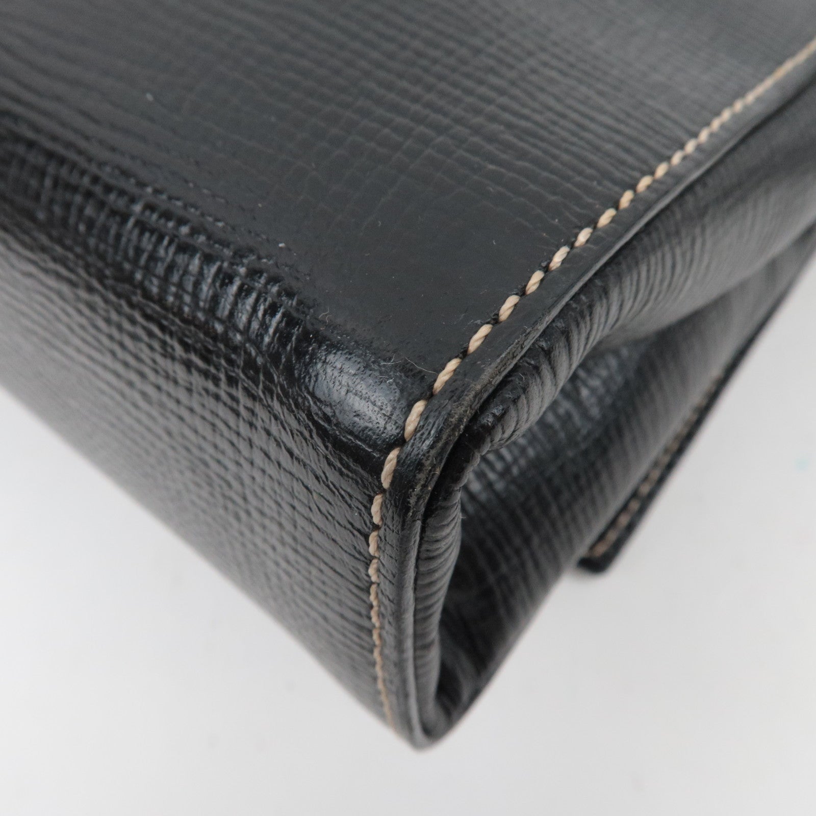 CELINE Shoulder Bag Leather Black