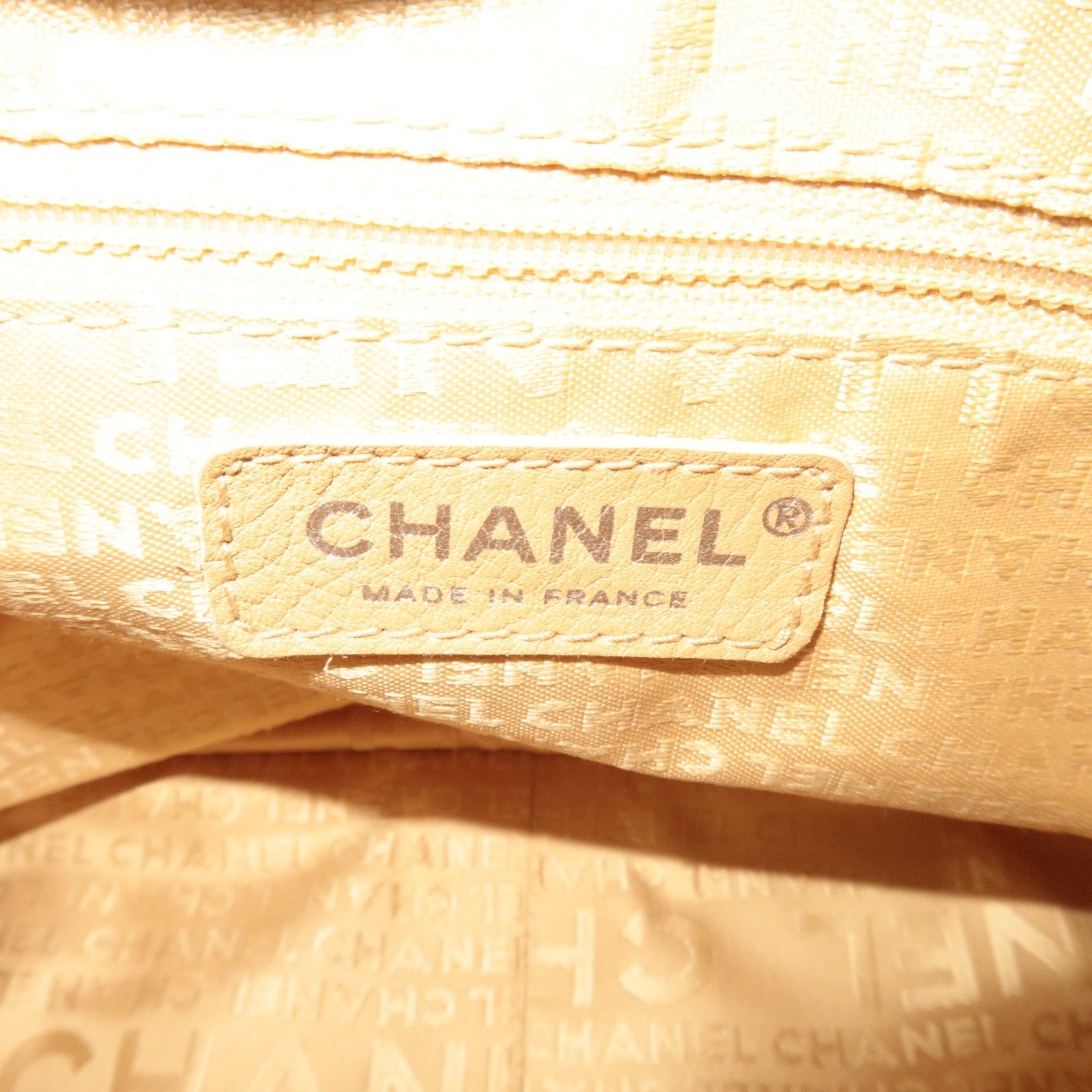 CHANEL Logo Leather Shoulder Bag Black 7741595 *G card