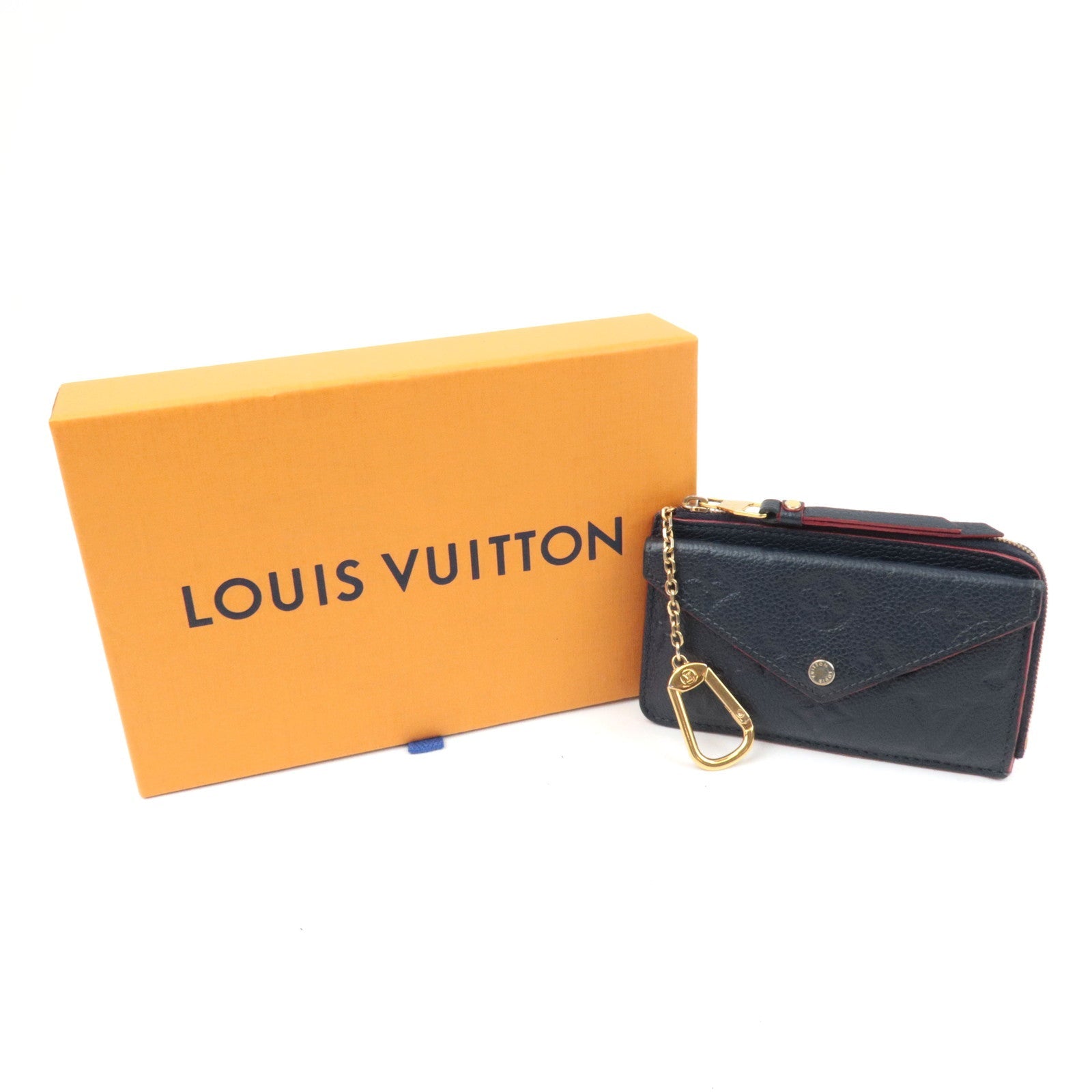 Louis Vuitton Monogram Empreinte Porto Carte Recto Verso Flagment Case Marine Rouge M69420 SP0271 *Box
