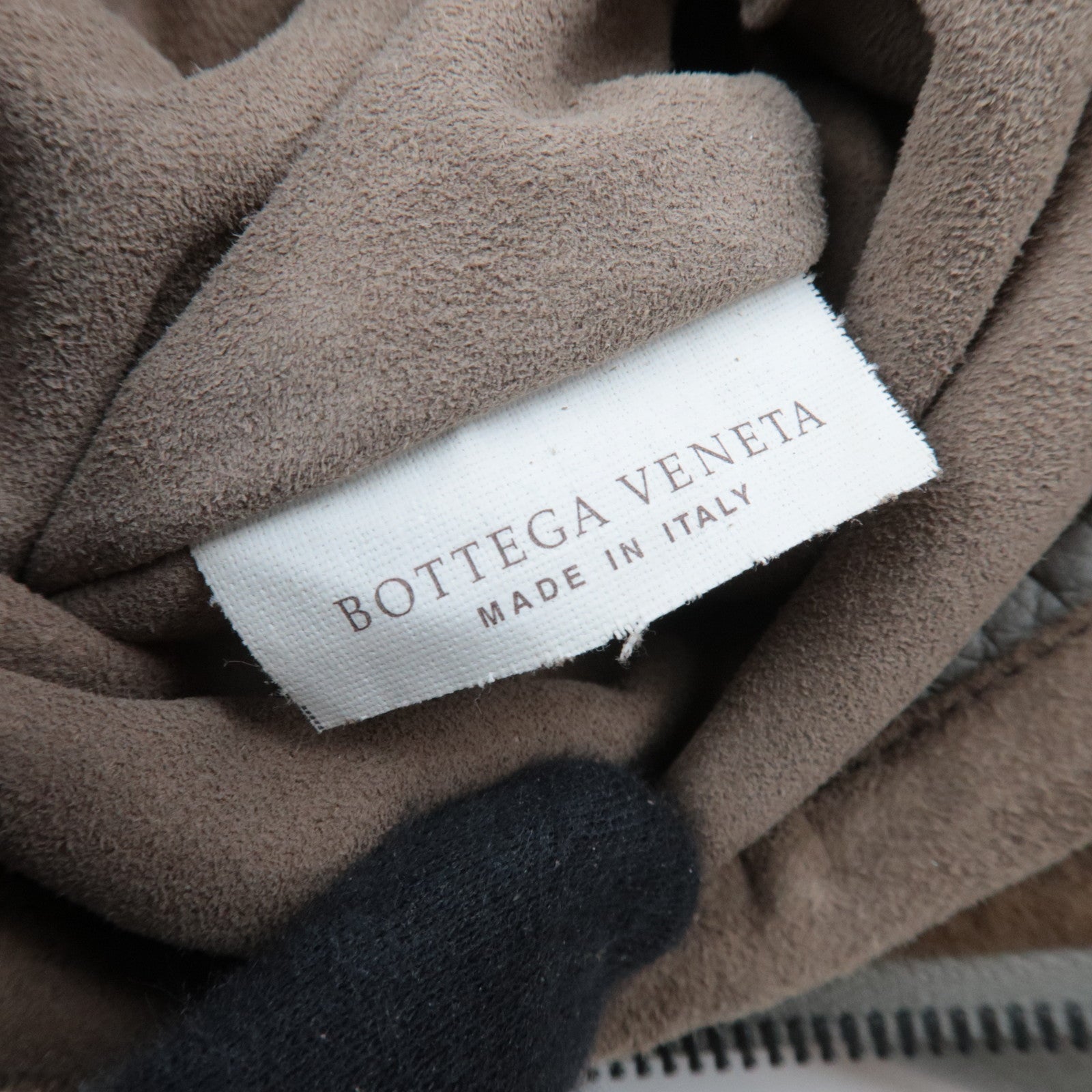 BOTTEGA VENETA Intrecciato Leather Shoulder Bag Gray