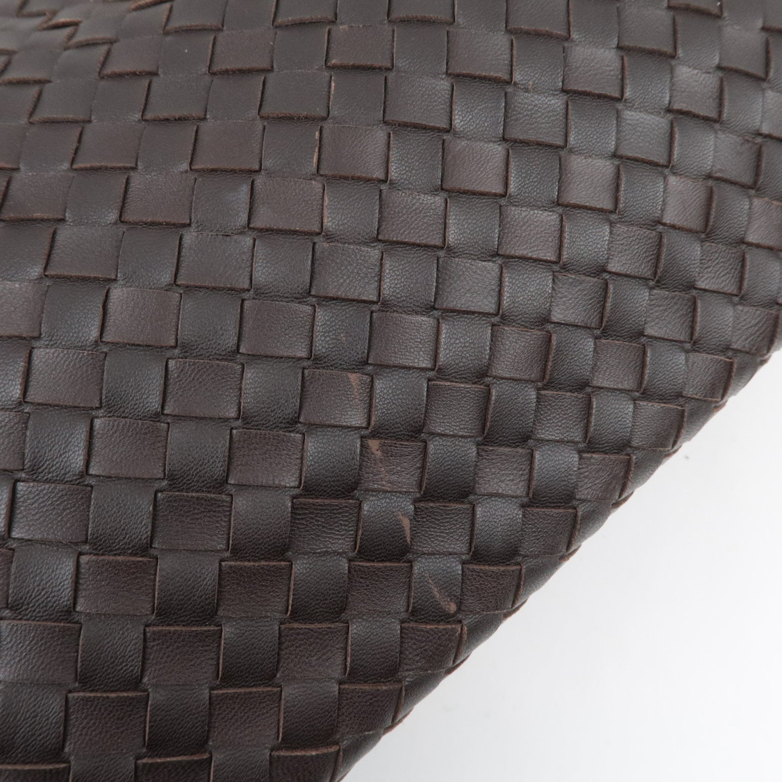 BOTTEGA VENETA Intrecciato Roma Bag Leather Handbag Brown 171265 *Keys, Dust bag