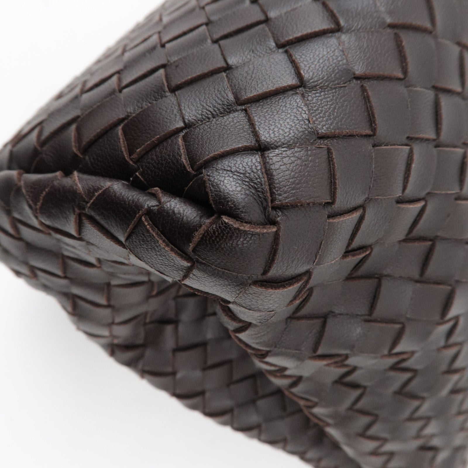 BOTTEGA VENETA Intrecciato Roma Bag Leather Handbag Brown 171265 *Keys, Dust bag