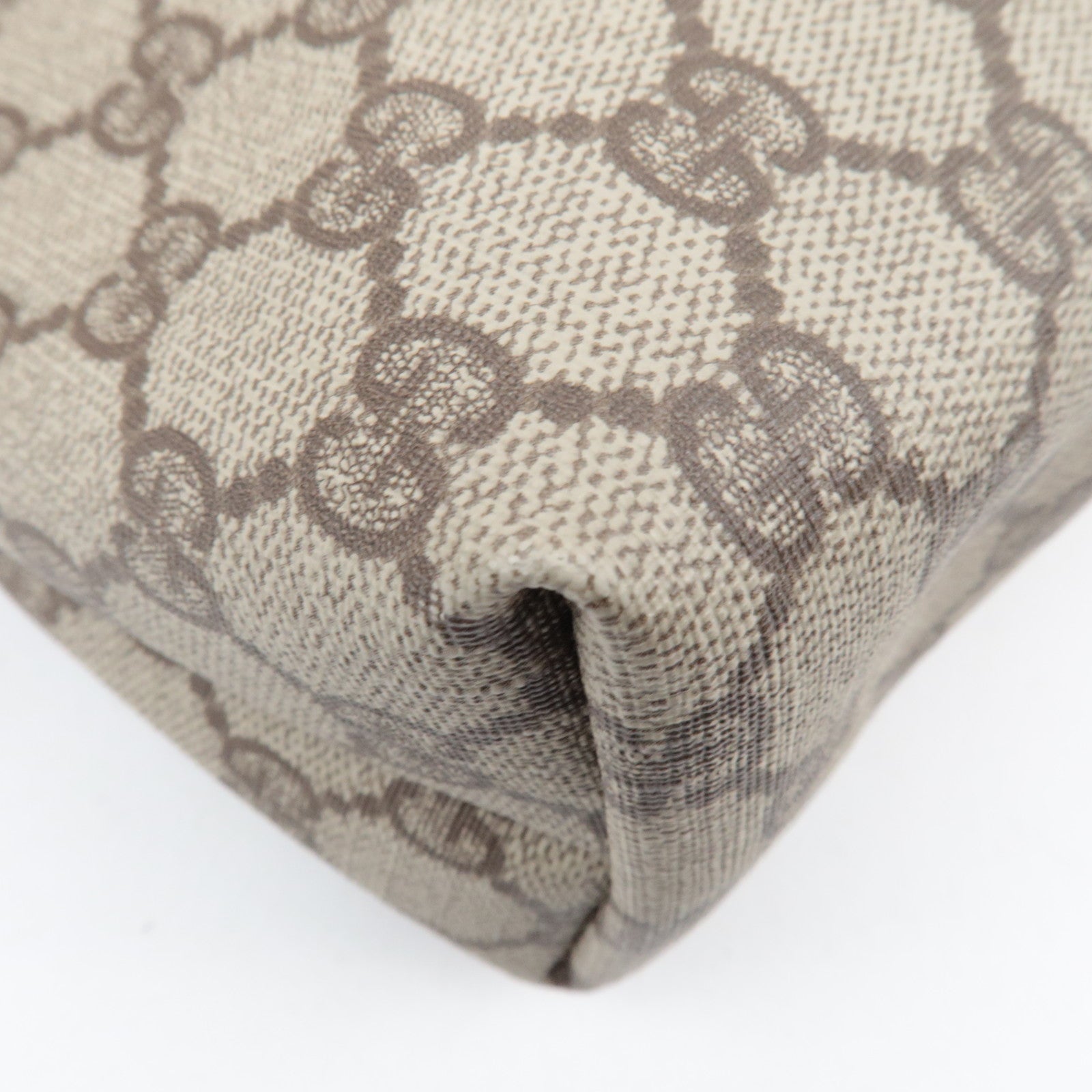 GUCCI Old Gucci Sherry Tote Bag GG Plus Leather Beige Brown 002.39.6487