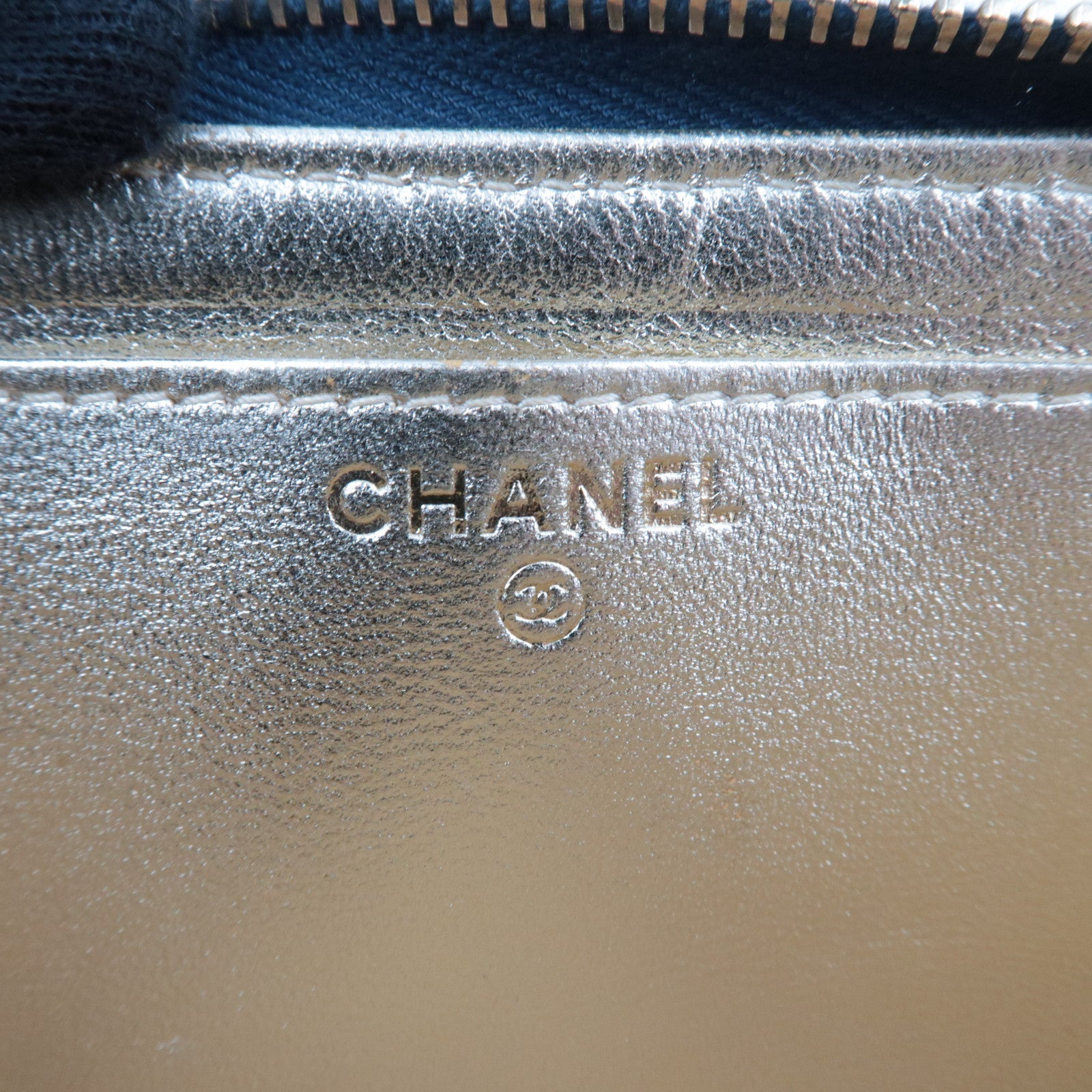 CHANEL Coco Mark Coin Case Wallet Denim Navy 10557674