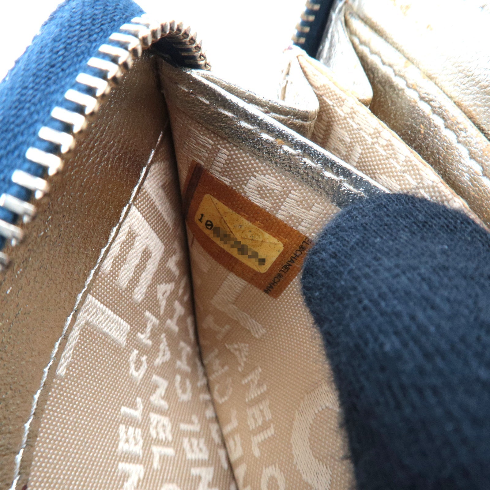 CHANEL Coco Mark Coin Case Wallet Denim Navy 10557674