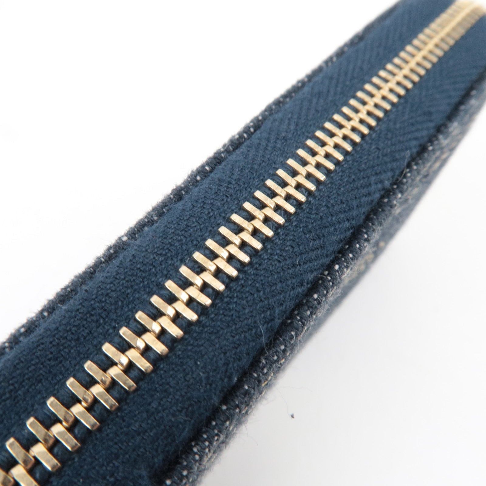 CHANEL Coco Mark Coin Case Wallet Denim Navy 10557674