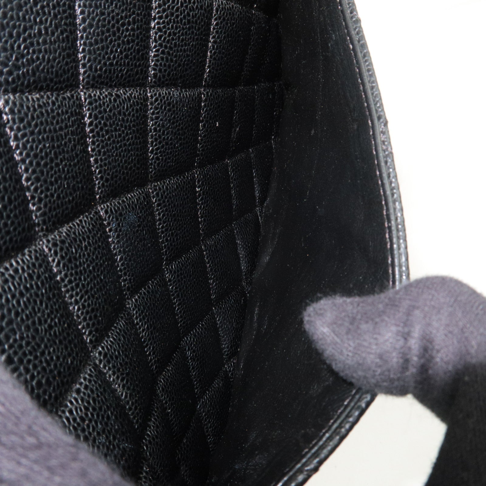 CHANEL Medallion Tote Bag Caviarskin Black Silver HDW A01804 6194866