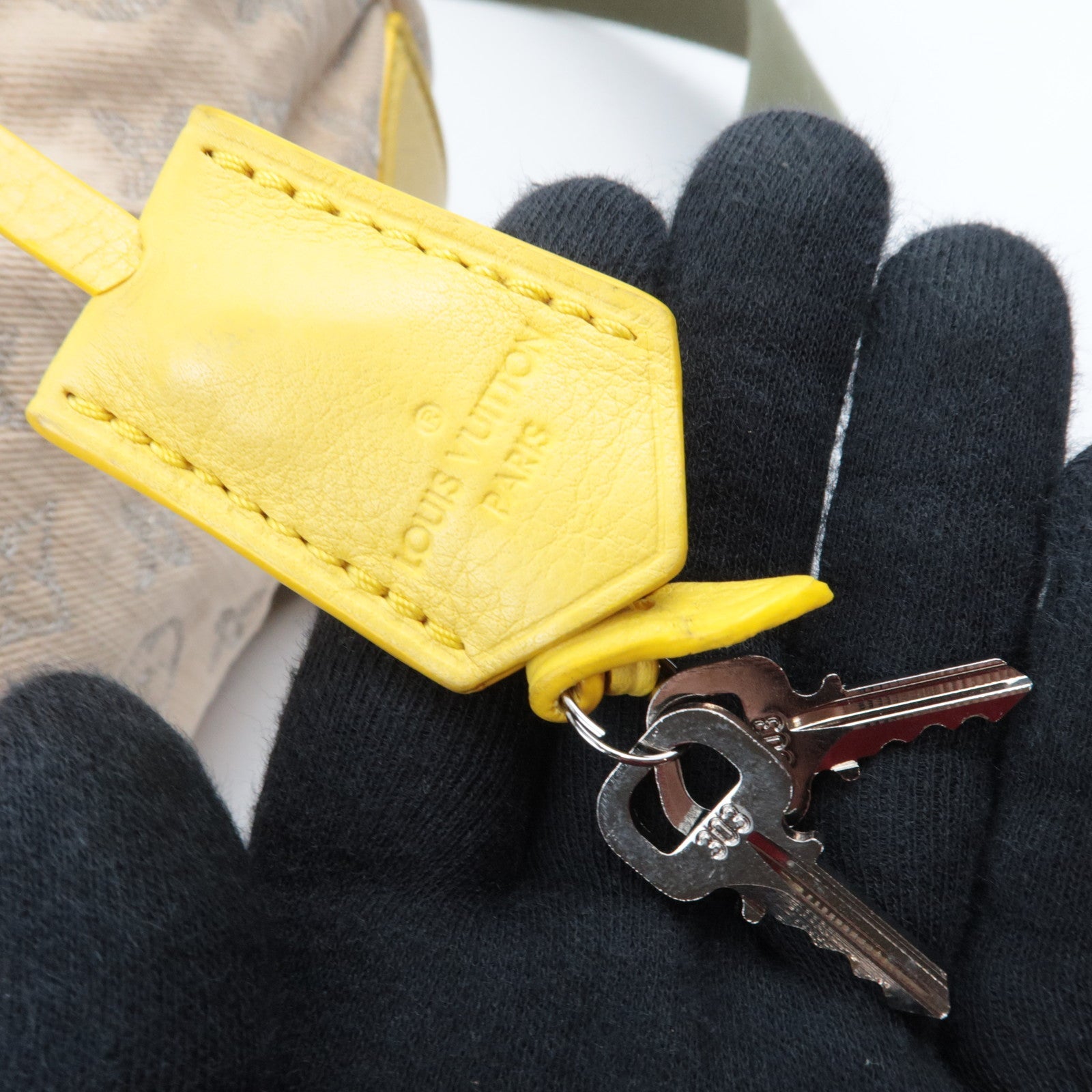 Louis Vuitton Monogram Denim Speedy Round Handbag Jaune M40709 AR0122 *Strap, Key Lock, Clochette