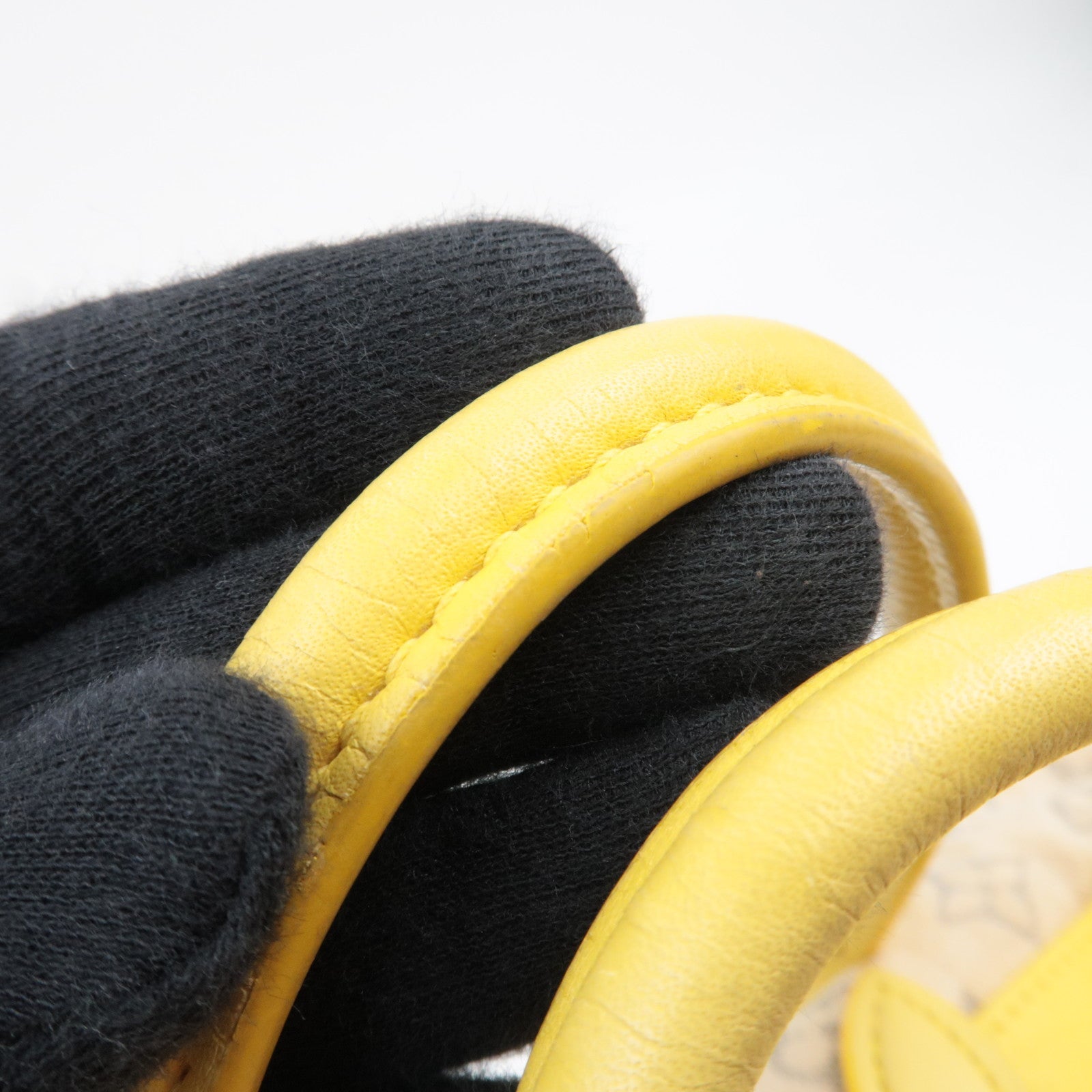 Louis Vuitton Monogram Denim Speedy Round Handbag Jaune M40709 AR0122 *Strap, Key Lock, Clochette