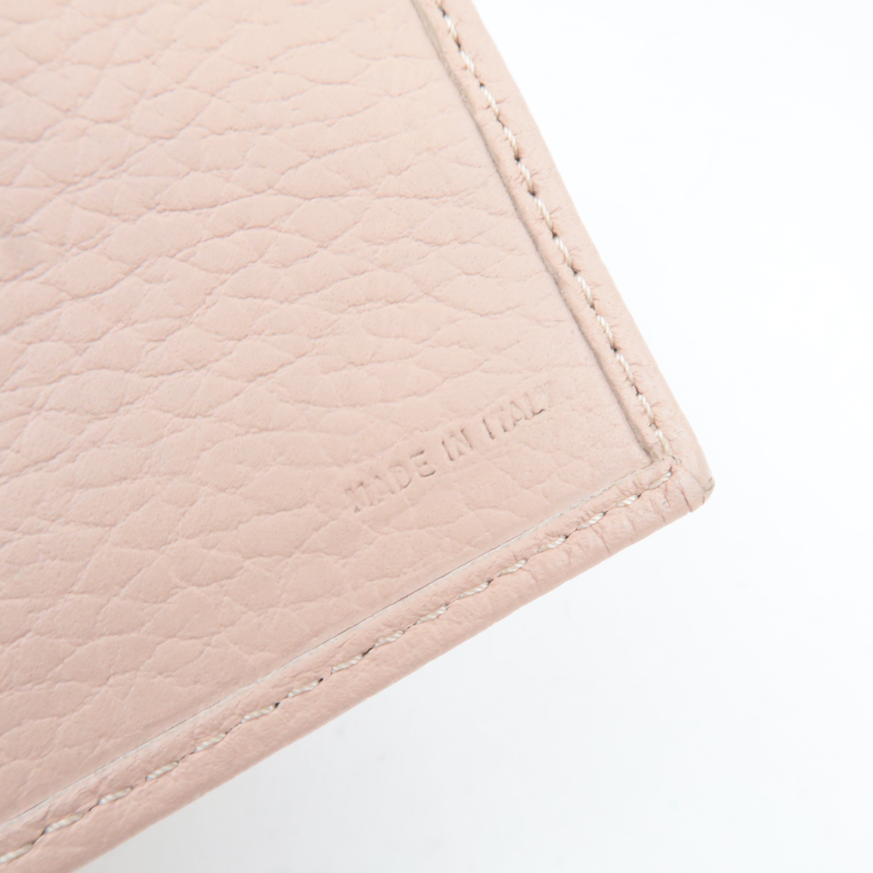 FENDI Zucchino Tri-Fold Wallet Canvas Leather Multicolor Beige 8M0177 *Dust bag