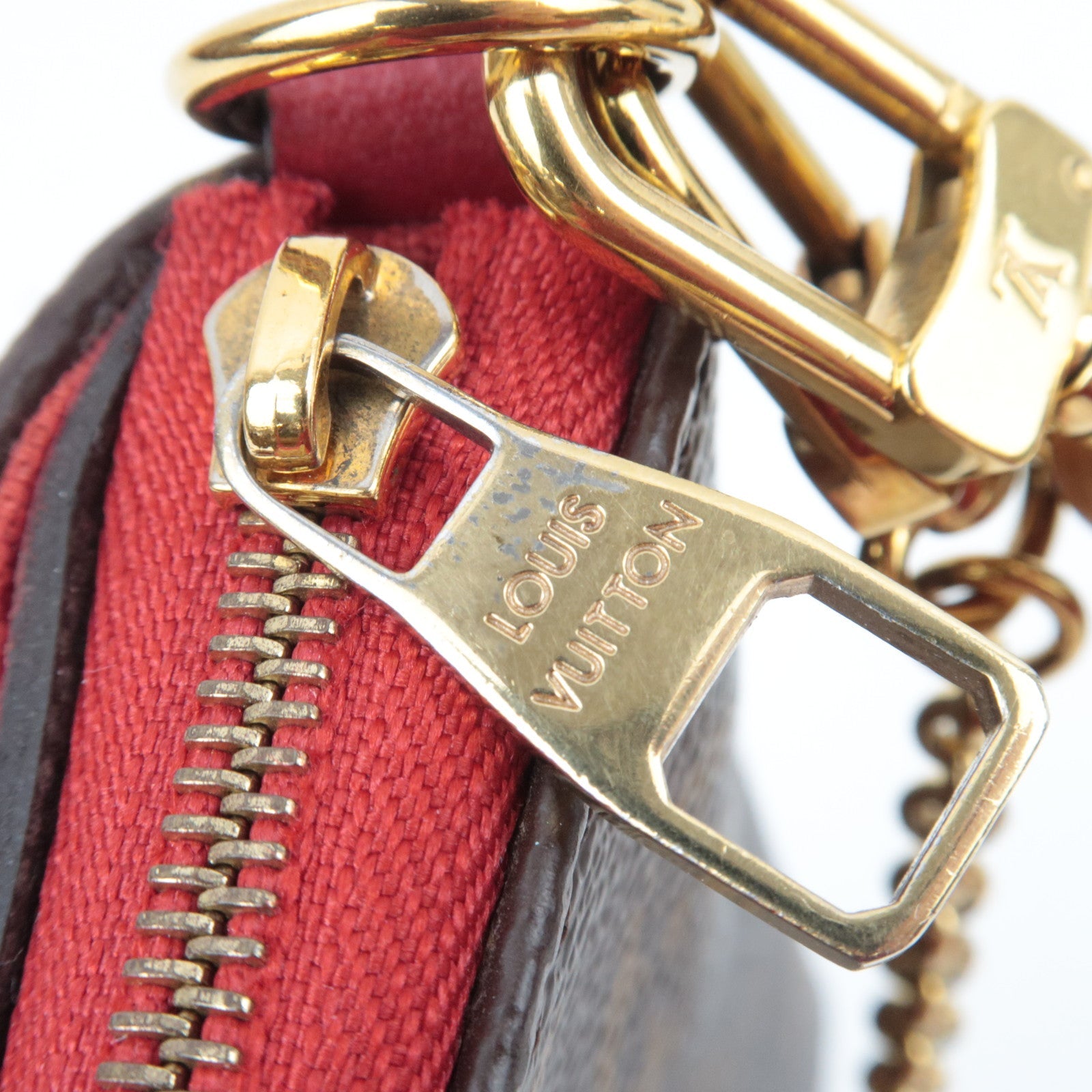 Louis Vuitton Monogram Pallas Clutch Shoulder Bag Cerise M41638 GI4156 *Dust bag, Strap