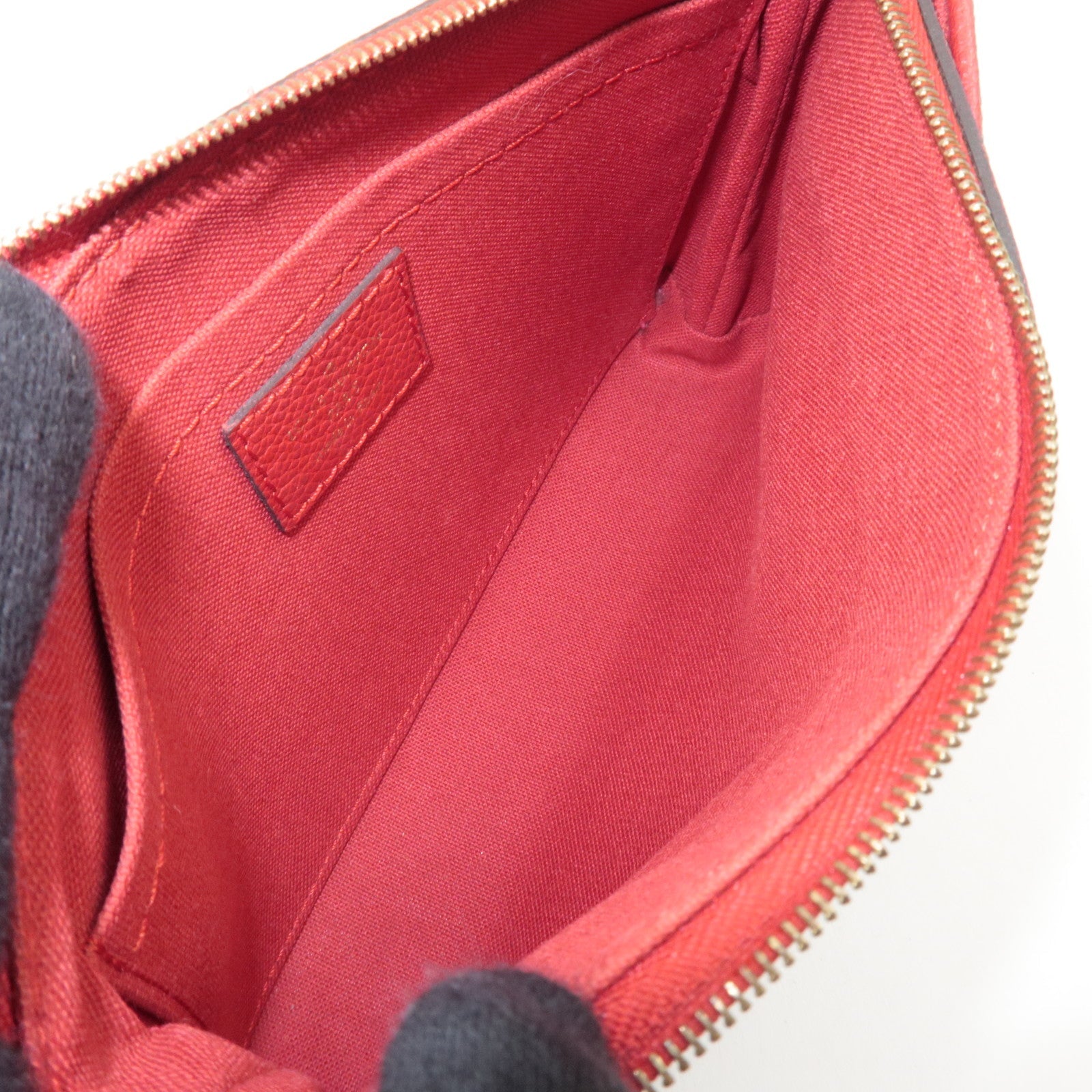 Louis Vuitton Monogram Pallas Clutch Shoulder Bag Cerise M41638 GI4156 *Dust bag, Strap