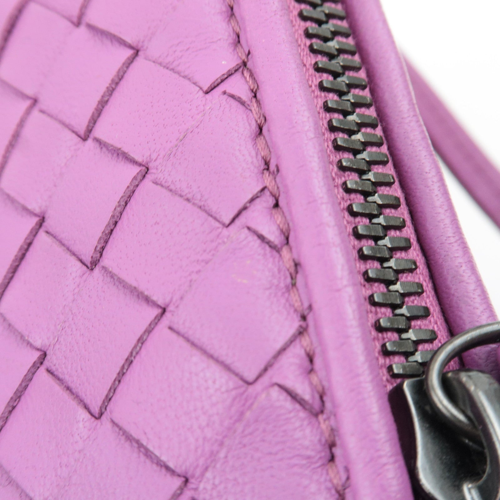 BOTTEGA VENETA Intrecciato Shoulder Bag Leather Purple *Dust bag, Mirror