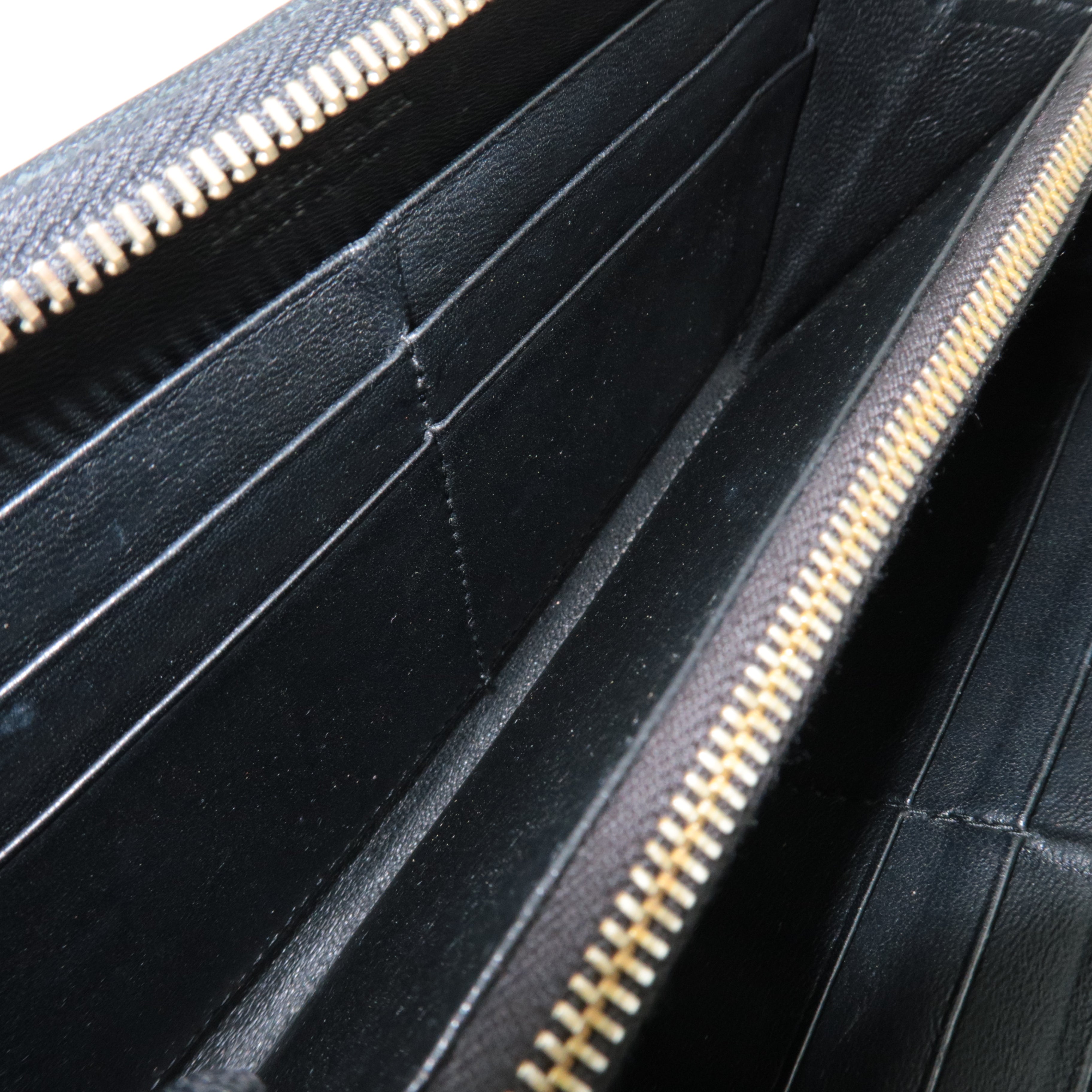 BOTTEGA VENETA Intrecciato Leather Round Zipper Long Wallet Black 114076 *Box