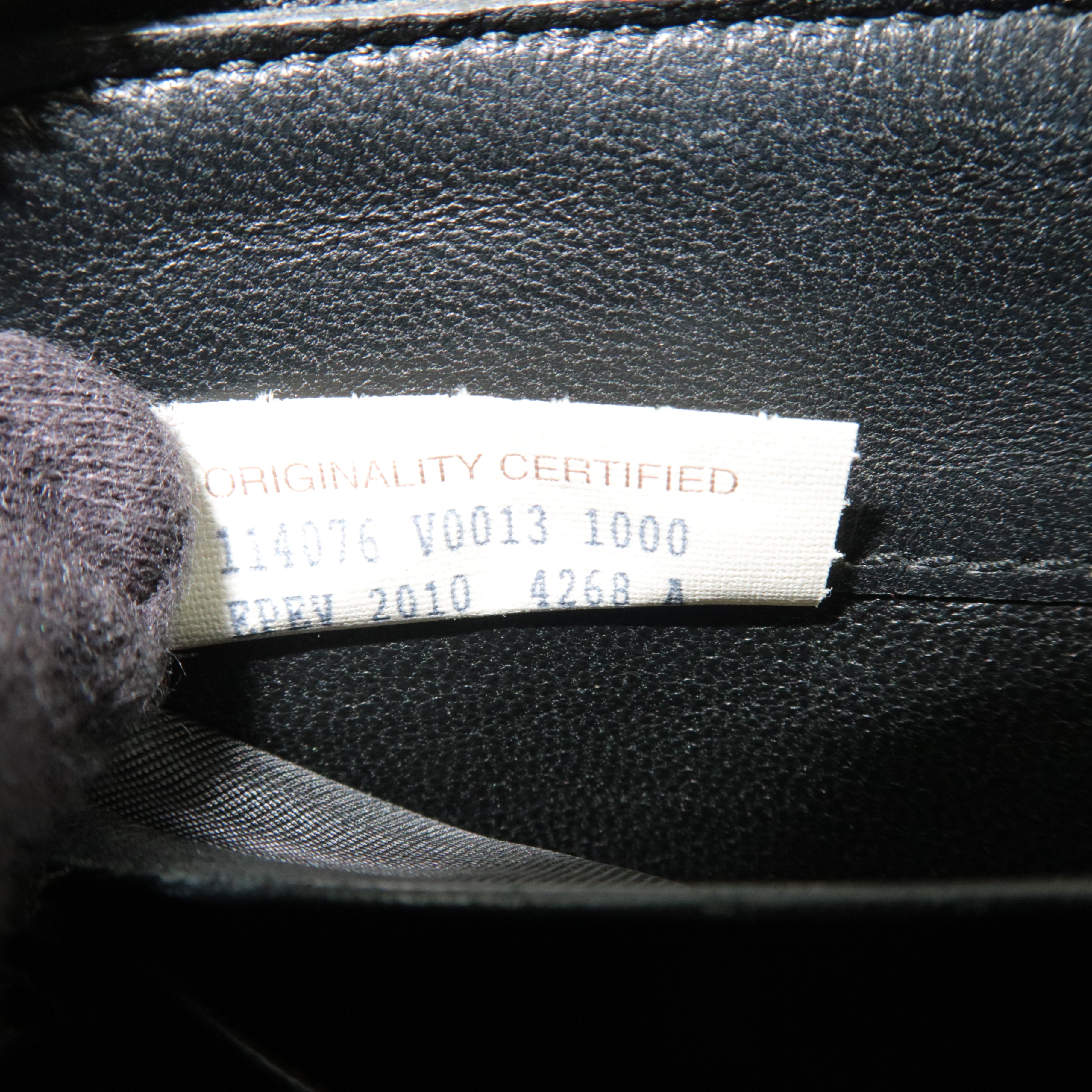 BOTTEGA VENETA Intrecciato Leather Round Zipper Long Wallet Black 114076 *Box