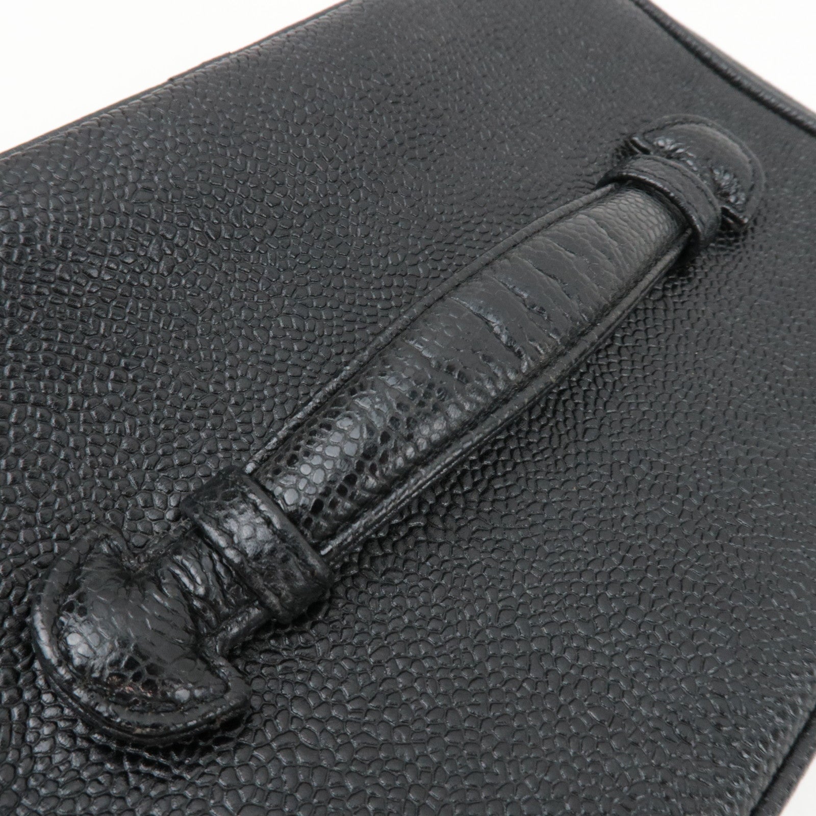 CHANEL Cocomark Vanity Bag Caviarskin Black Gold HDW A01997 3325954 *G card