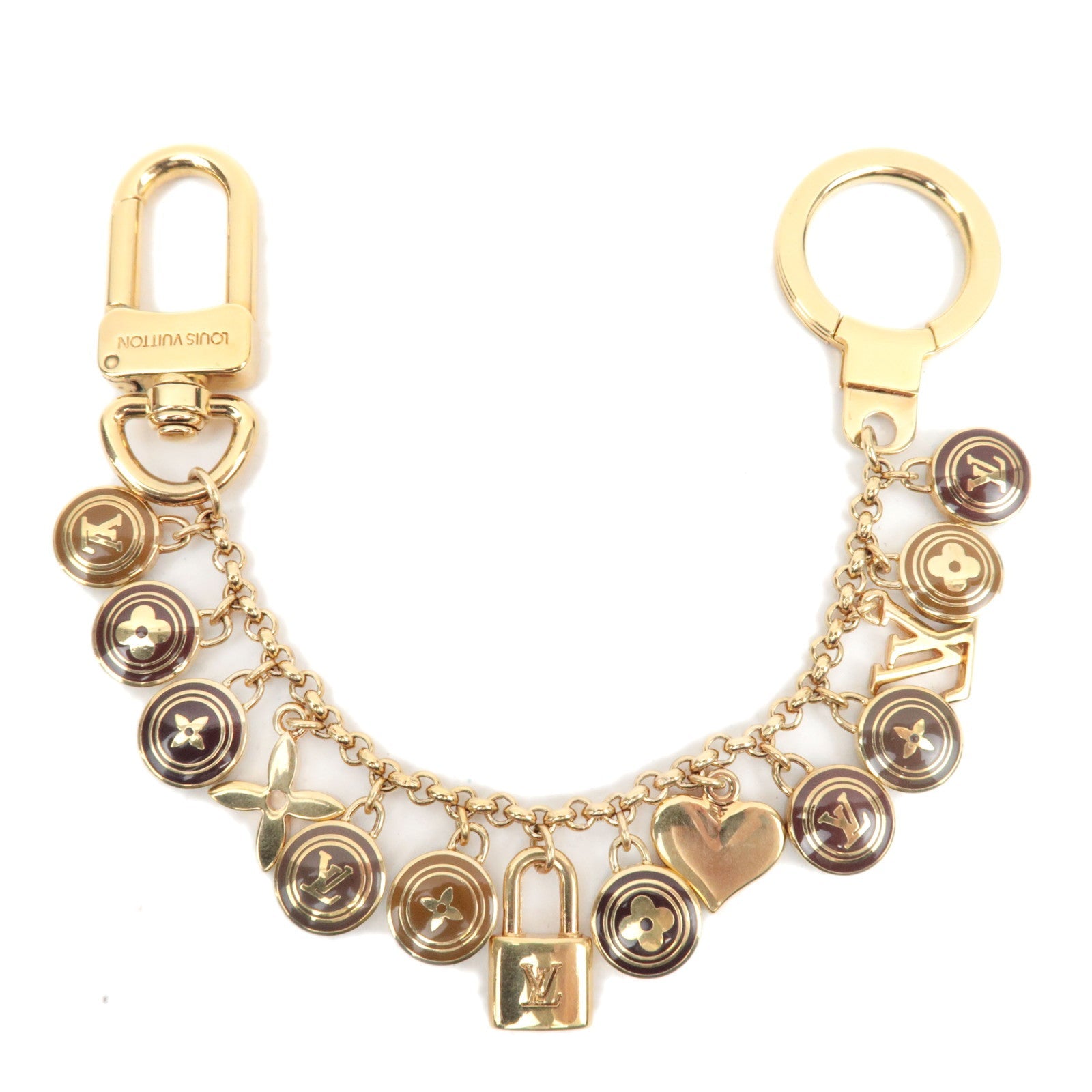 Louis Vuitton Porte Cles Chaine pastille Bag Charm Maron M65386  83638