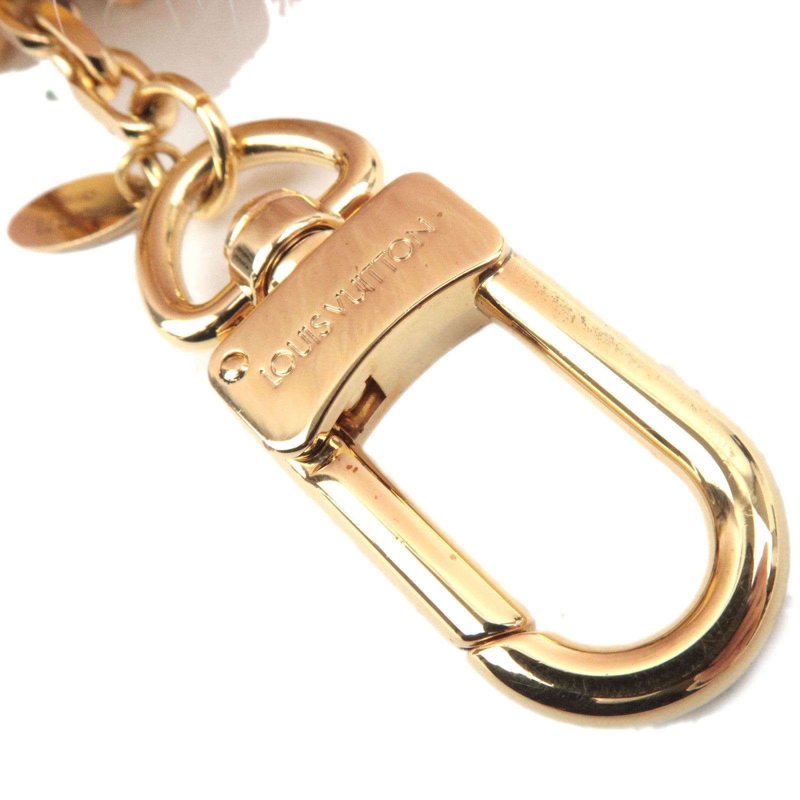 Louis Vuitton Fuzzy Bubble Fur Bag Charm Rose Clair M67371 CX1105