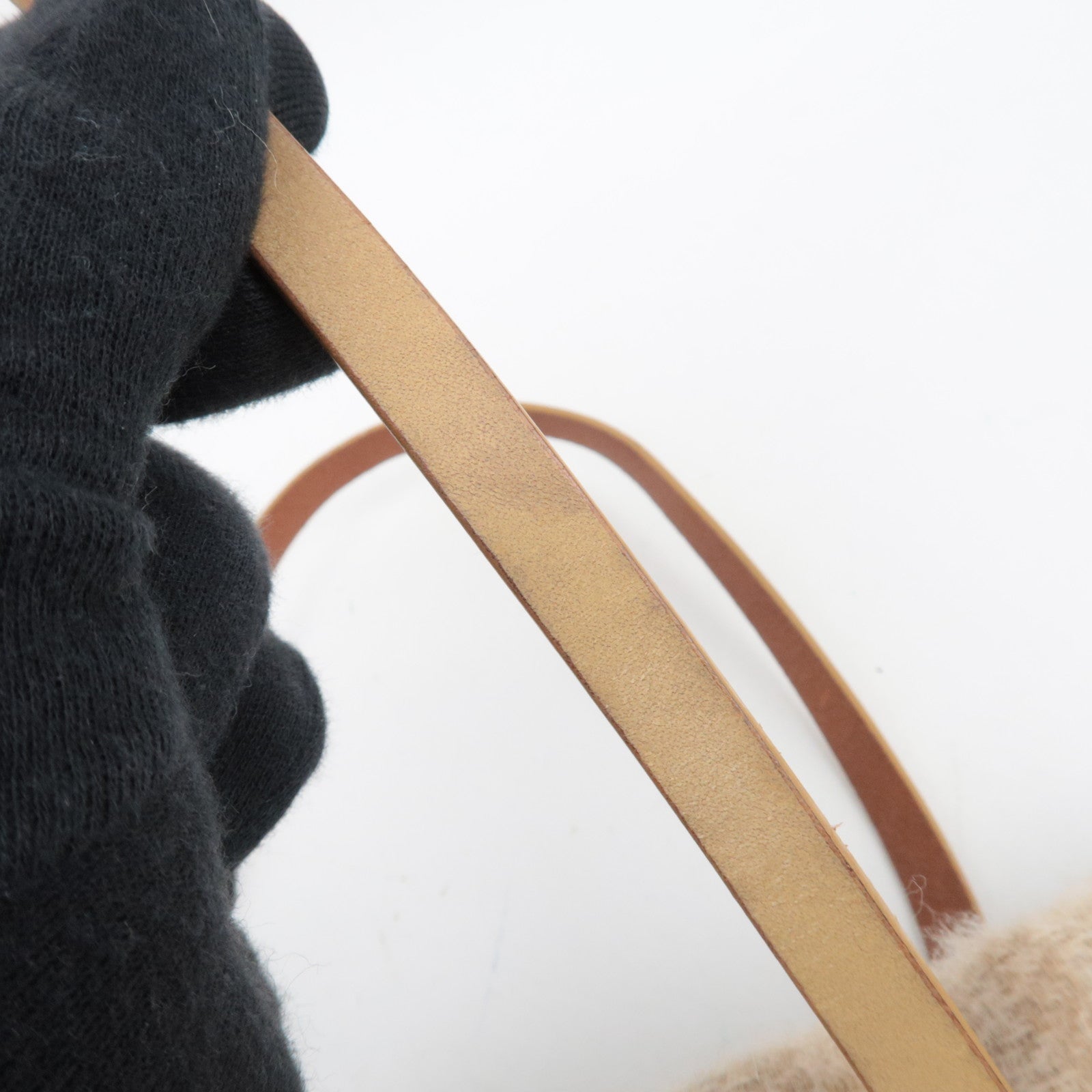 FENDI Zucca Wool Leather Tote Bag Beige *Dust bag