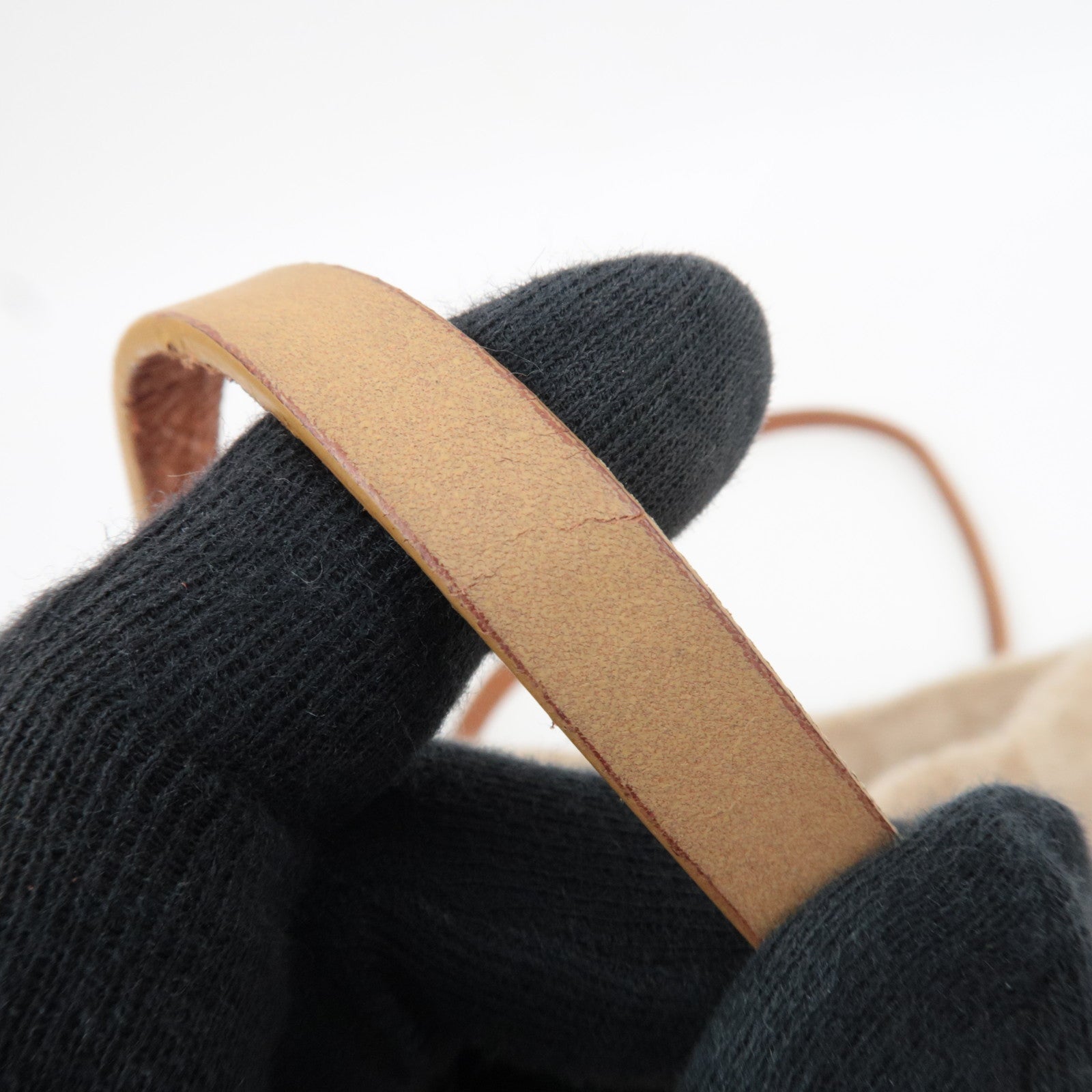 FENDI Zucca Wool Leather Tote Bag Beige *Dust bag