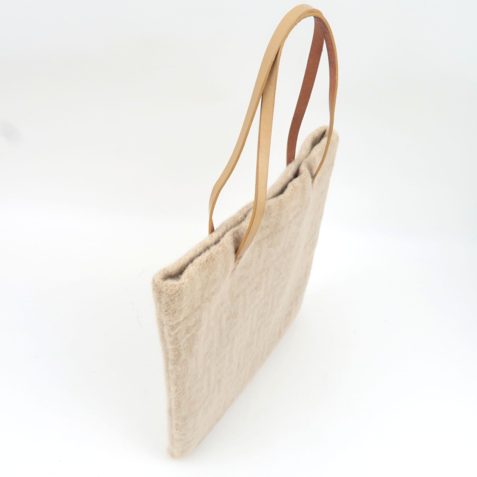 FENDI Zucca Wool Leather Tote Bag Beige *Dust bag