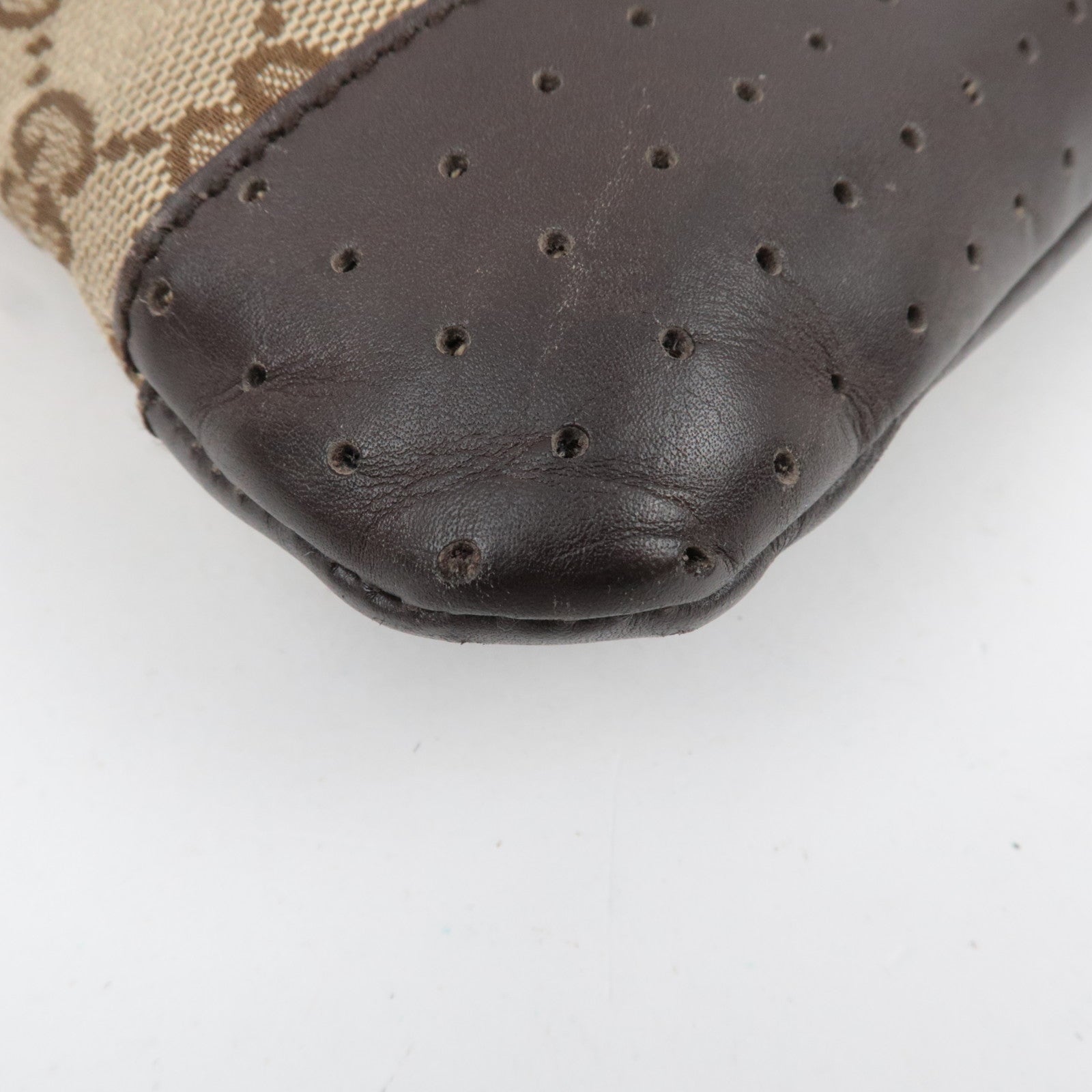 GUCCI Shoulder Bag GG Canvas Leather Beige Brown 145857 *Dust bag