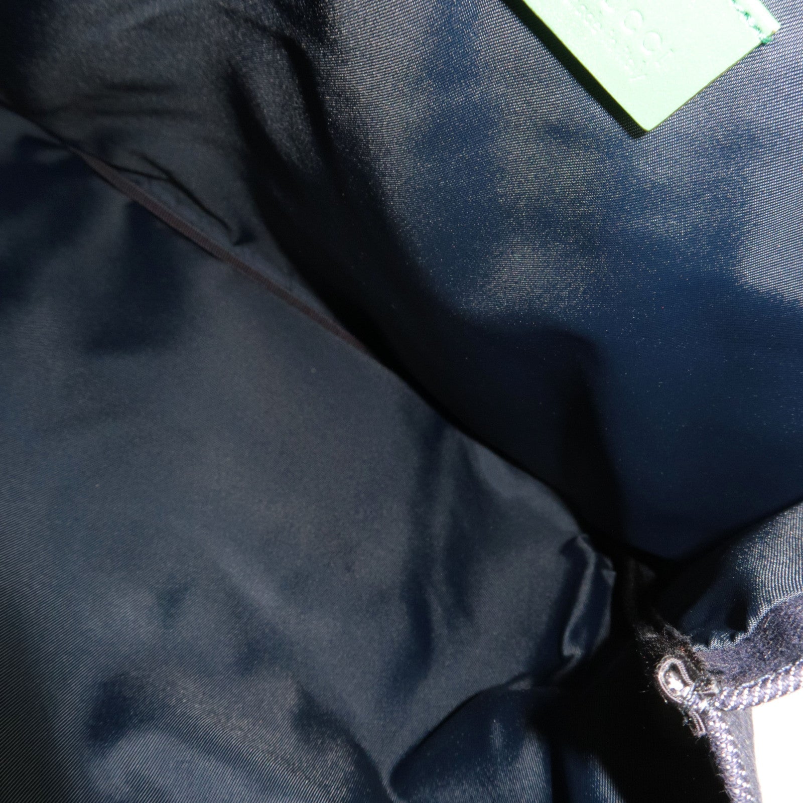 GUCCI Children's Backpack Denim Leather Navy Green Yellow 705169 *Dust bag