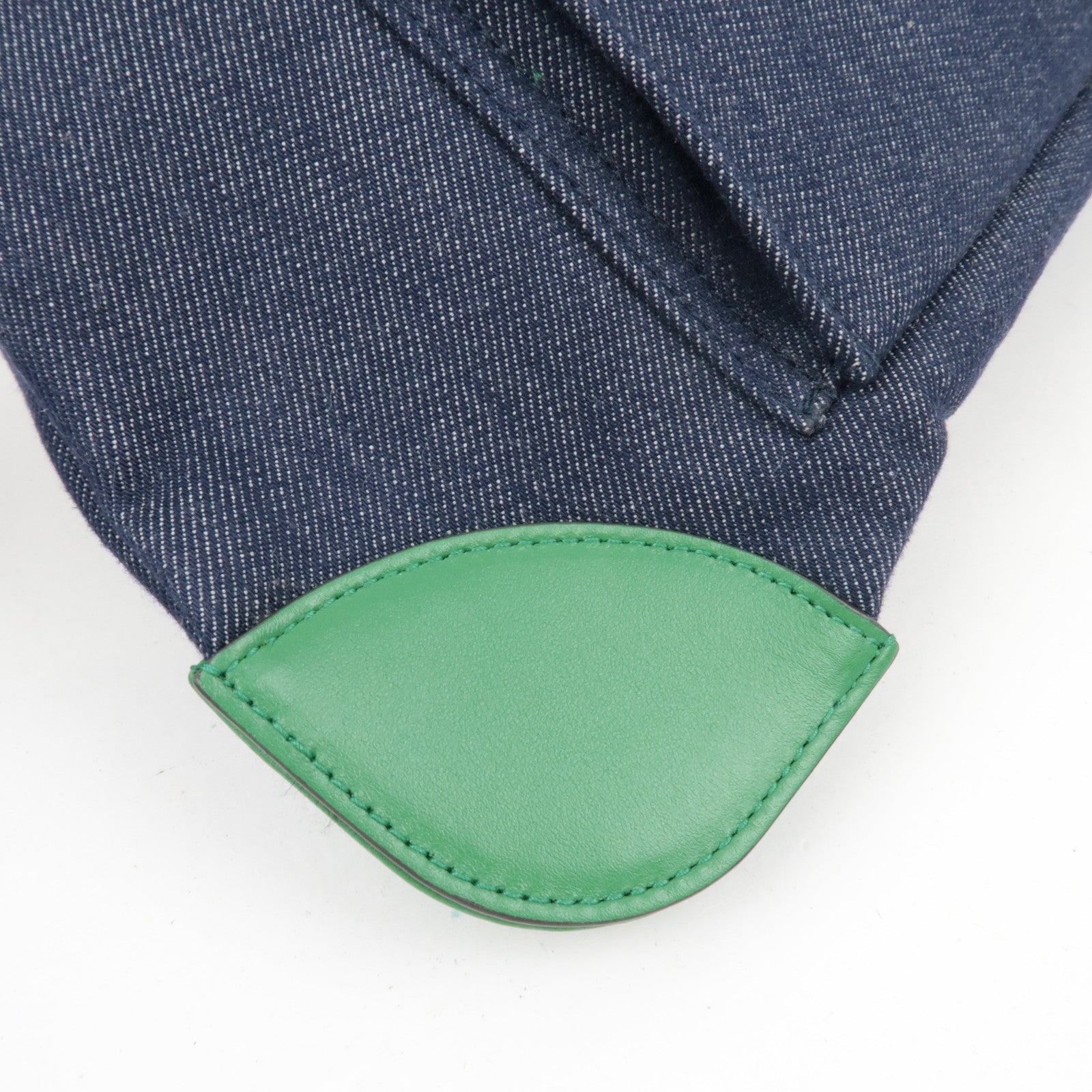 GUCCI Children's Backpack Denim Leather Navy Green Yellow 705169 *Dust bag