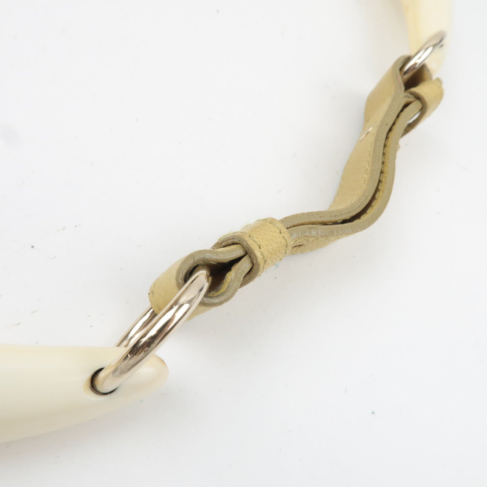 SAINT LAURENT YSL Saint Tropez Ruffle Leather Shoulder Bag Yellow 129132 *Dust bag