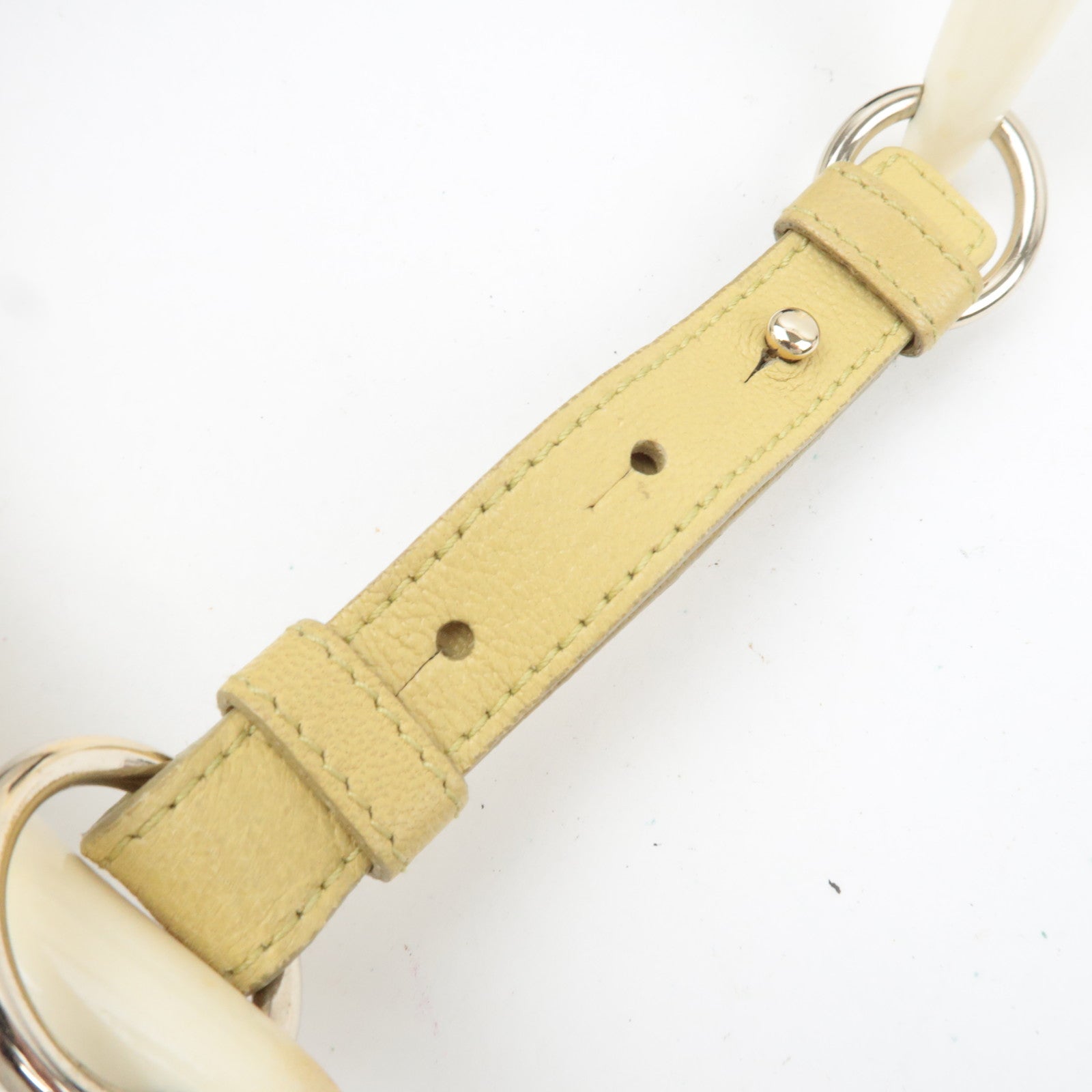 SAINT LAURENT YSL Saint Tropez Ruffle Leather Shoulder Bag Yellow 129132 *Dust bag