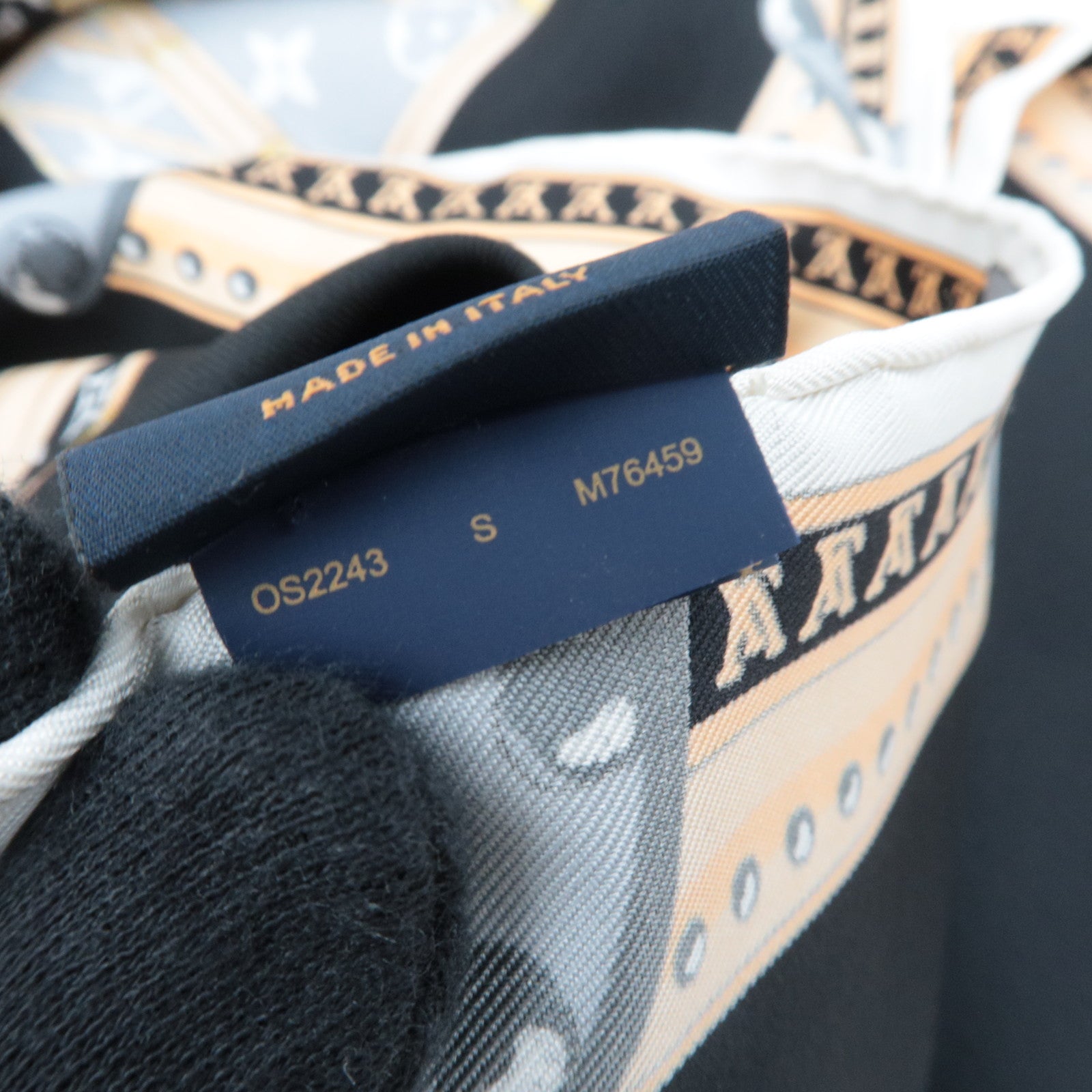 Louis Vuitton Carre Let's Go Scarf Size S 100% Silk Black M76459 OS2243 *Box