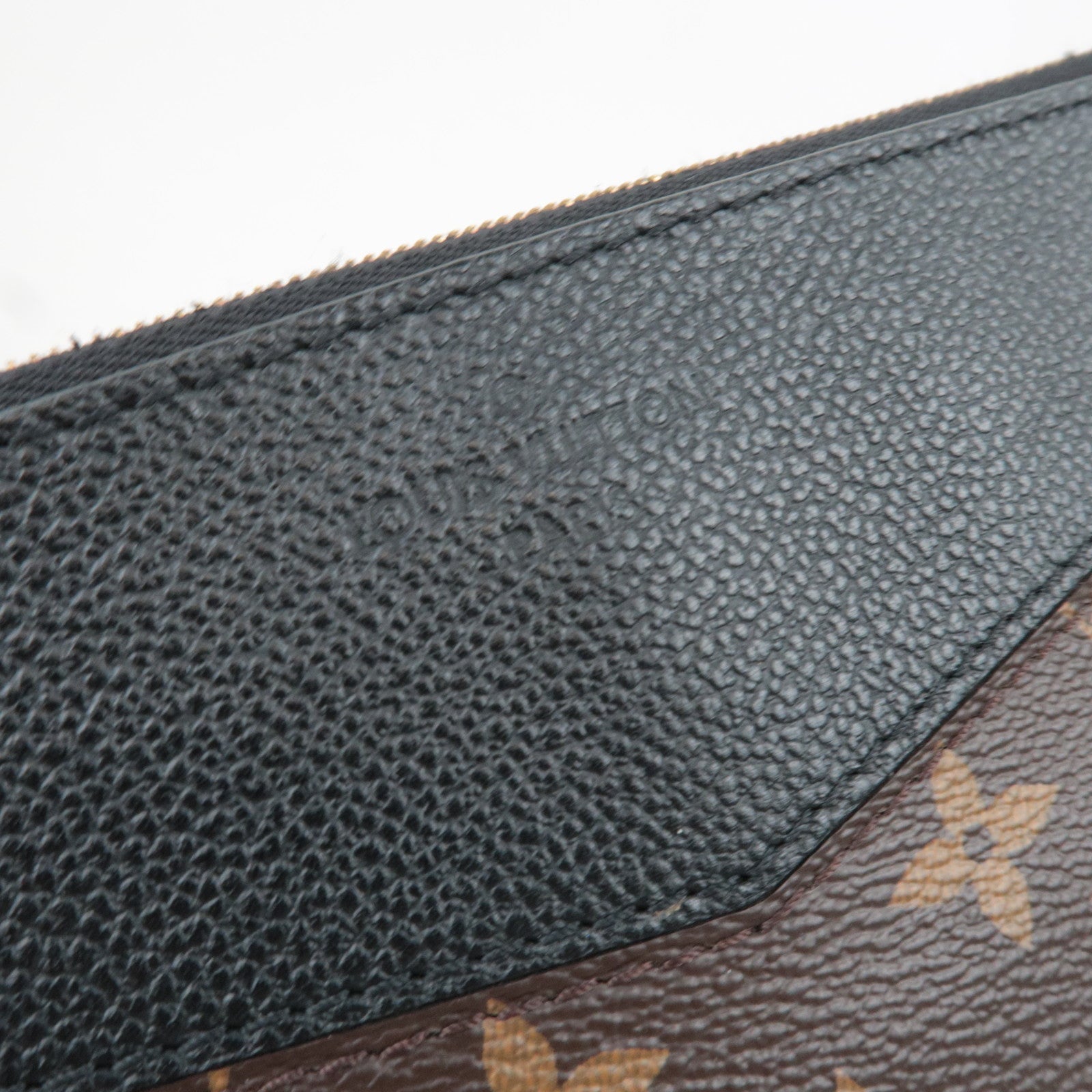 Louis Vuitton Monogram Macassar Daily Pouch Clutch Bag Noir M62048 TN0159 *Dust bag