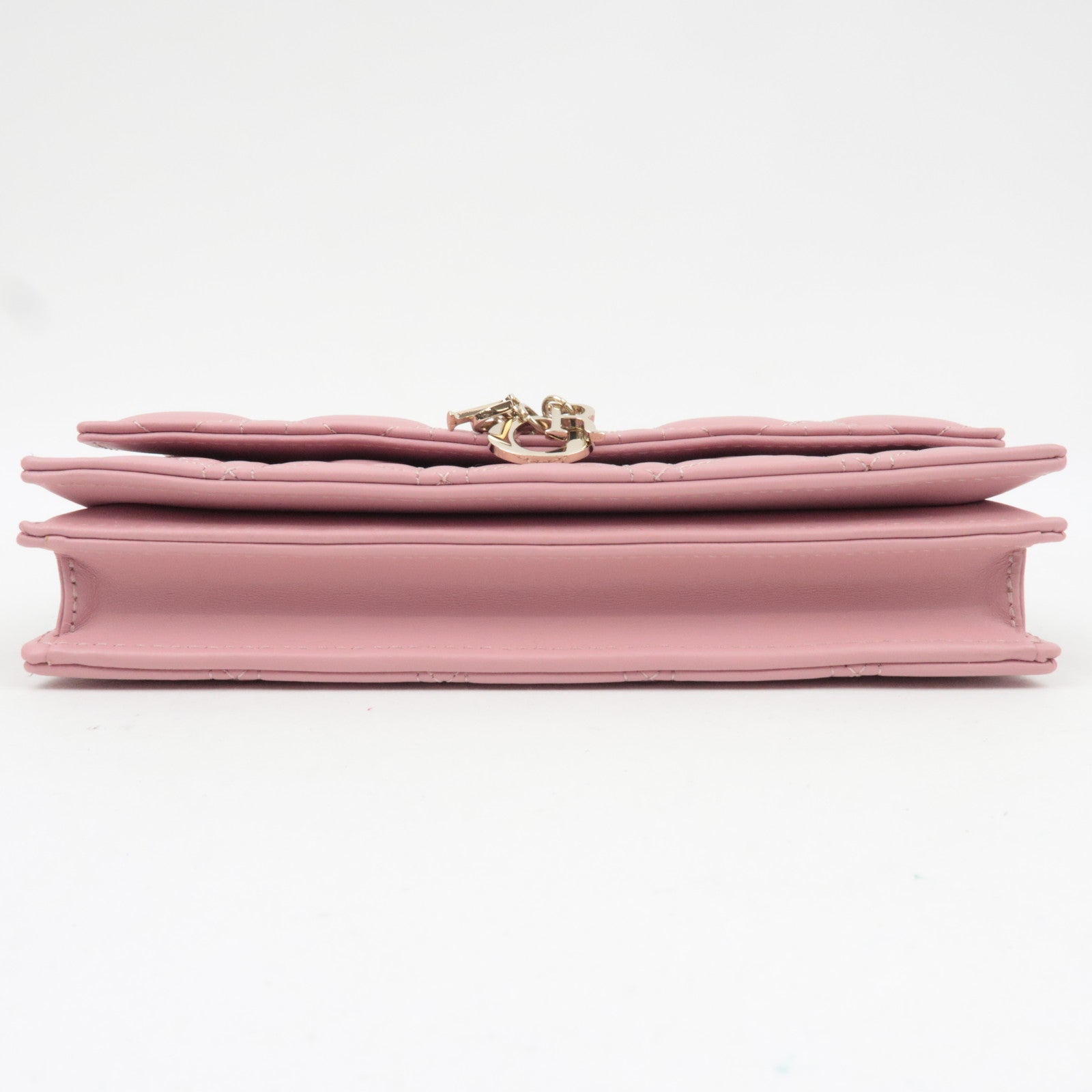 Christian Dior Cannage My Dior Lambskin Mini Chain Bag Pink Gold HDW S0980ONMJ *Dust bag, Chain strap