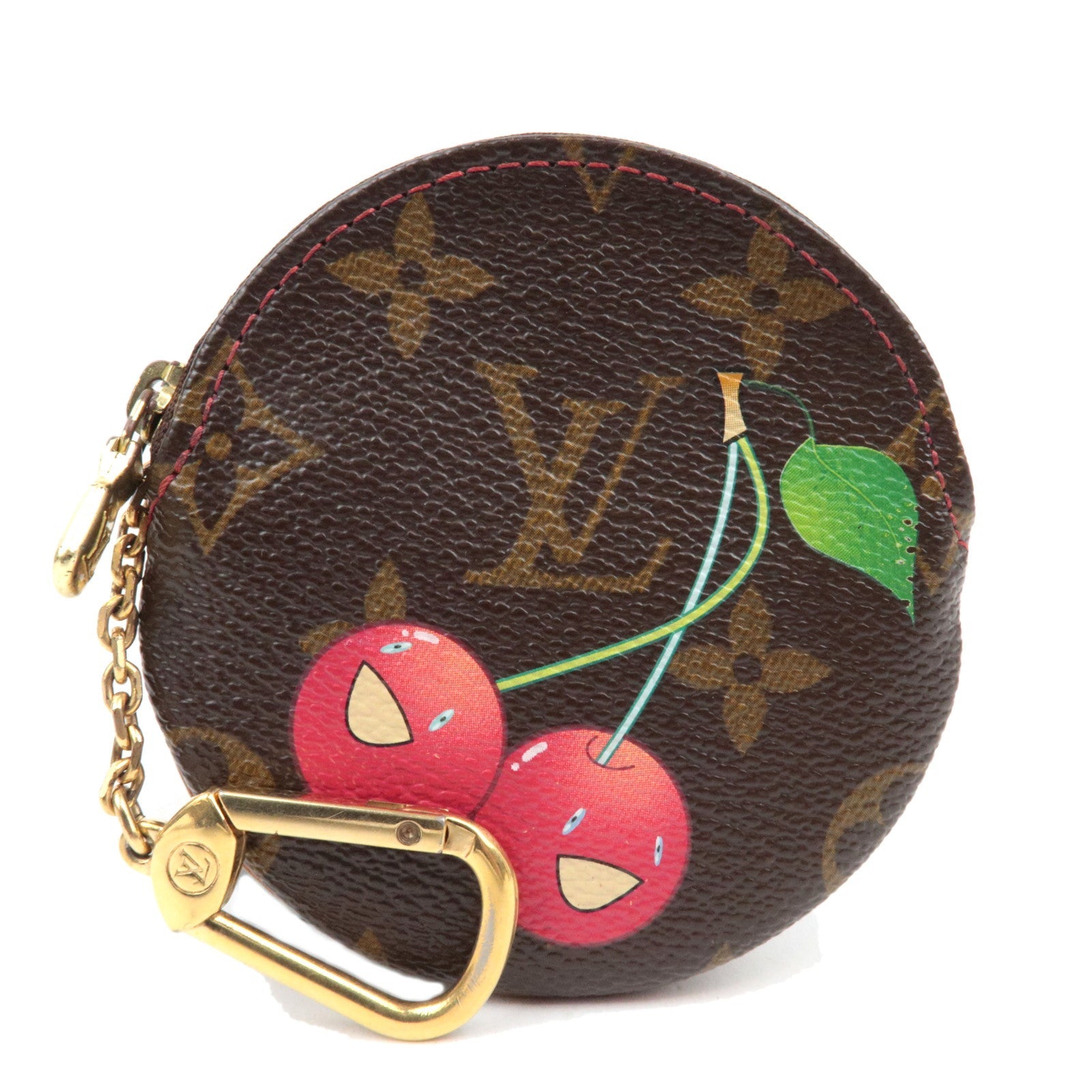 Louis Vuitton Monogram Cherry Porte Monnaie Rond Coin Case M95043 CT001583718