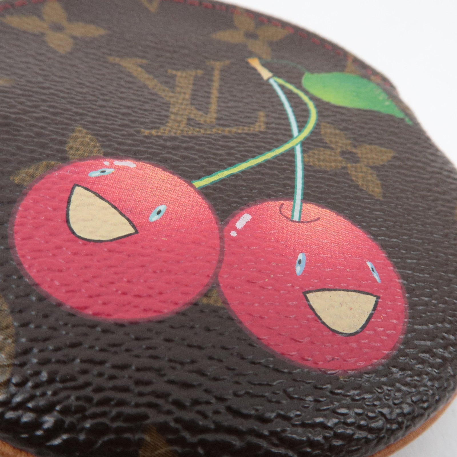 Louis Vuitton Monogram Cherry Porte Monnaie Rond Coin Case M95043 CT0015