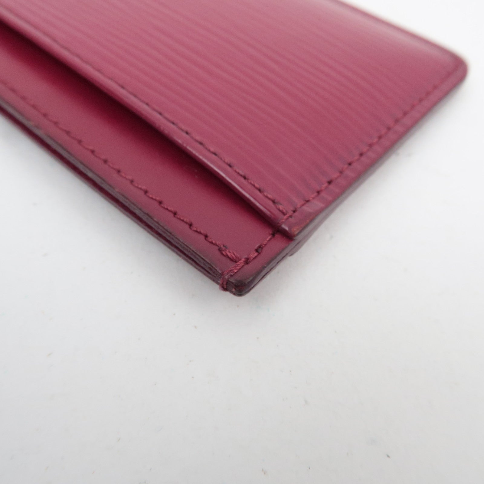 Louis Vuitton Epi Porte Cartes Simple Card Case Fuchsia M60327 CA0154 *Box, Dust bag
