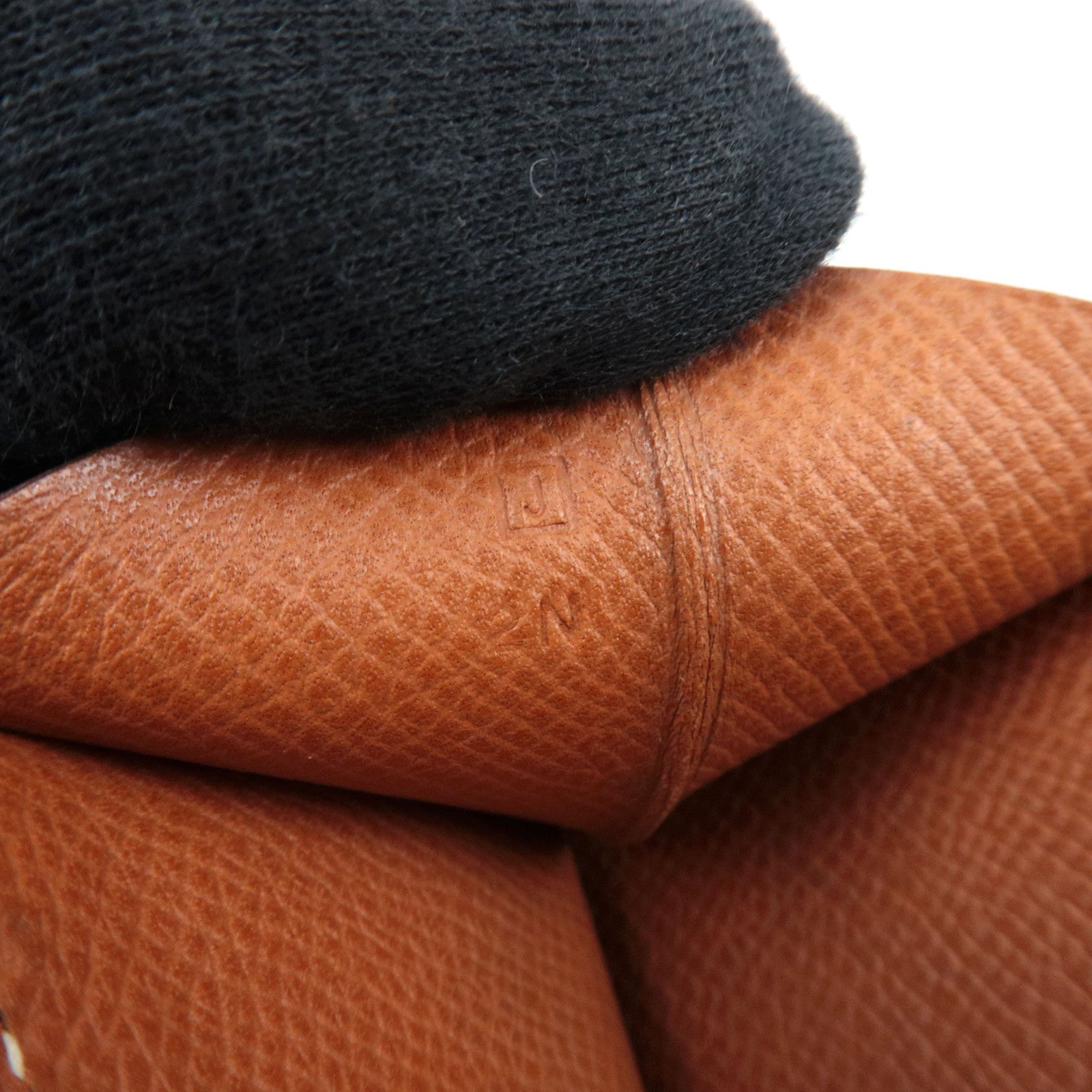 HERMES Bearn Dupli Veau-Epsom Wallet □J Stamp (2006) Brown