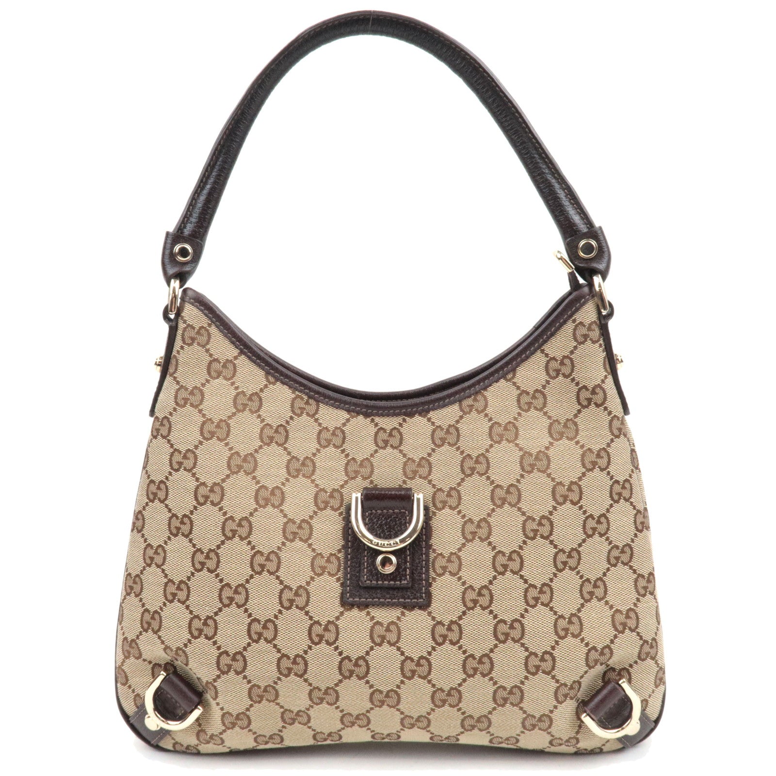 GUCCI Abby Shoulder Bag GG Canvas Leather Beige Brown 130738 *Dust bag83723