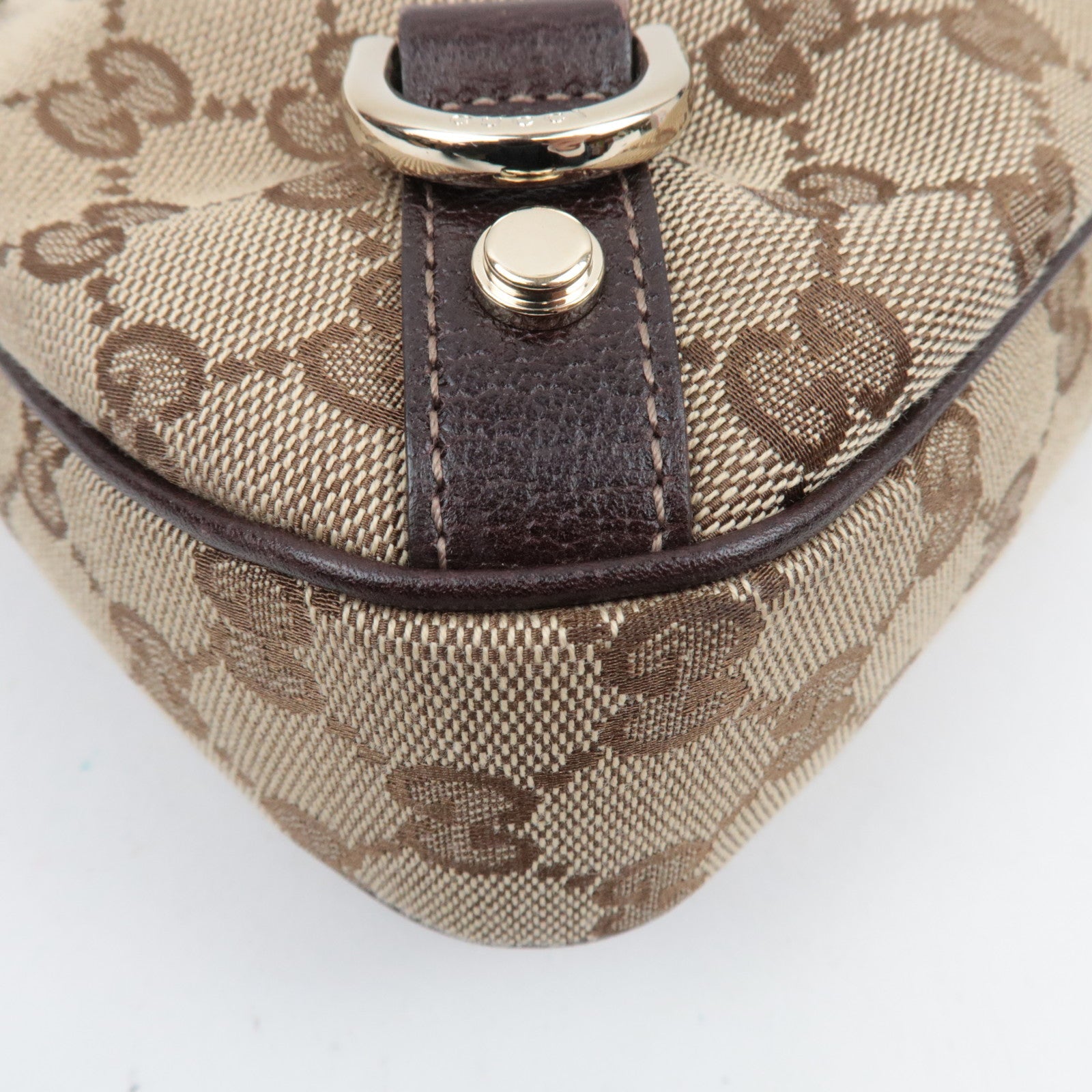 GUCCI Abby Shoulder Bag GG Canvas Leather Beige Brown 130738 *Dust bag