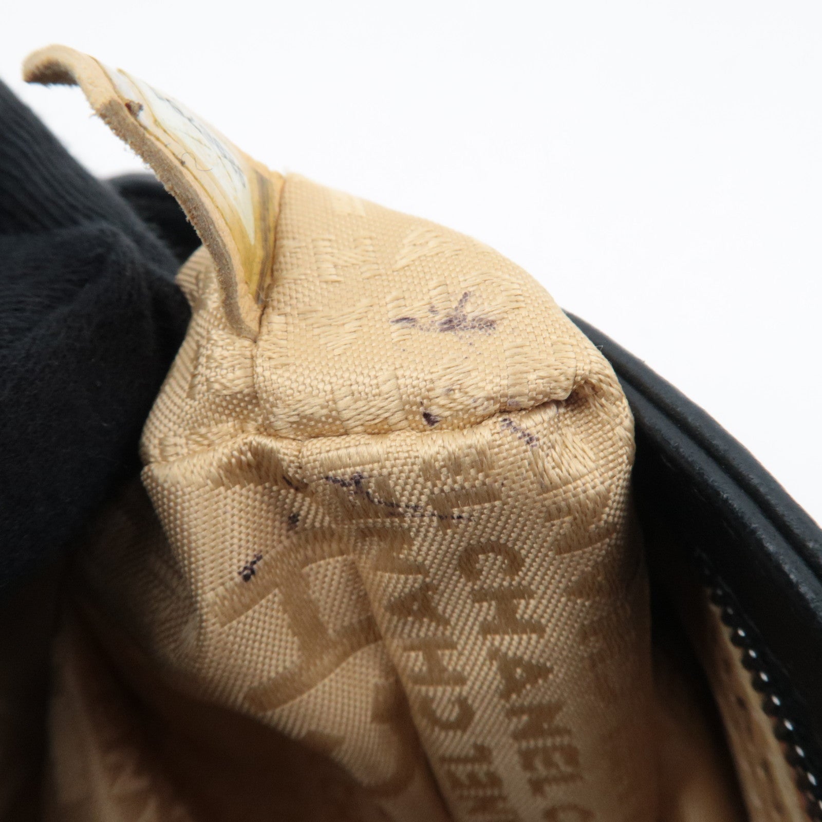 CHANEL Logo Chain Shoulder Bag Lambskin Black Silver HDW 9286794