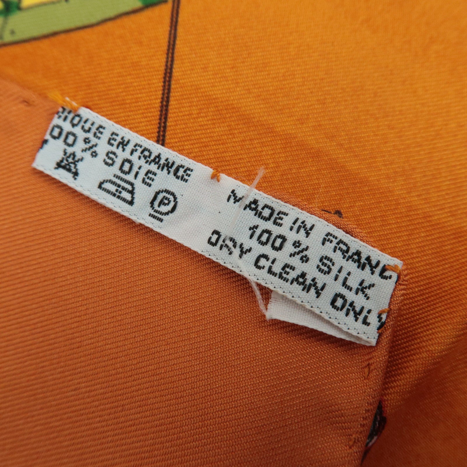 HERMES Carre 90 Scarf CIRQUE MOLIER 100% Silk Brown