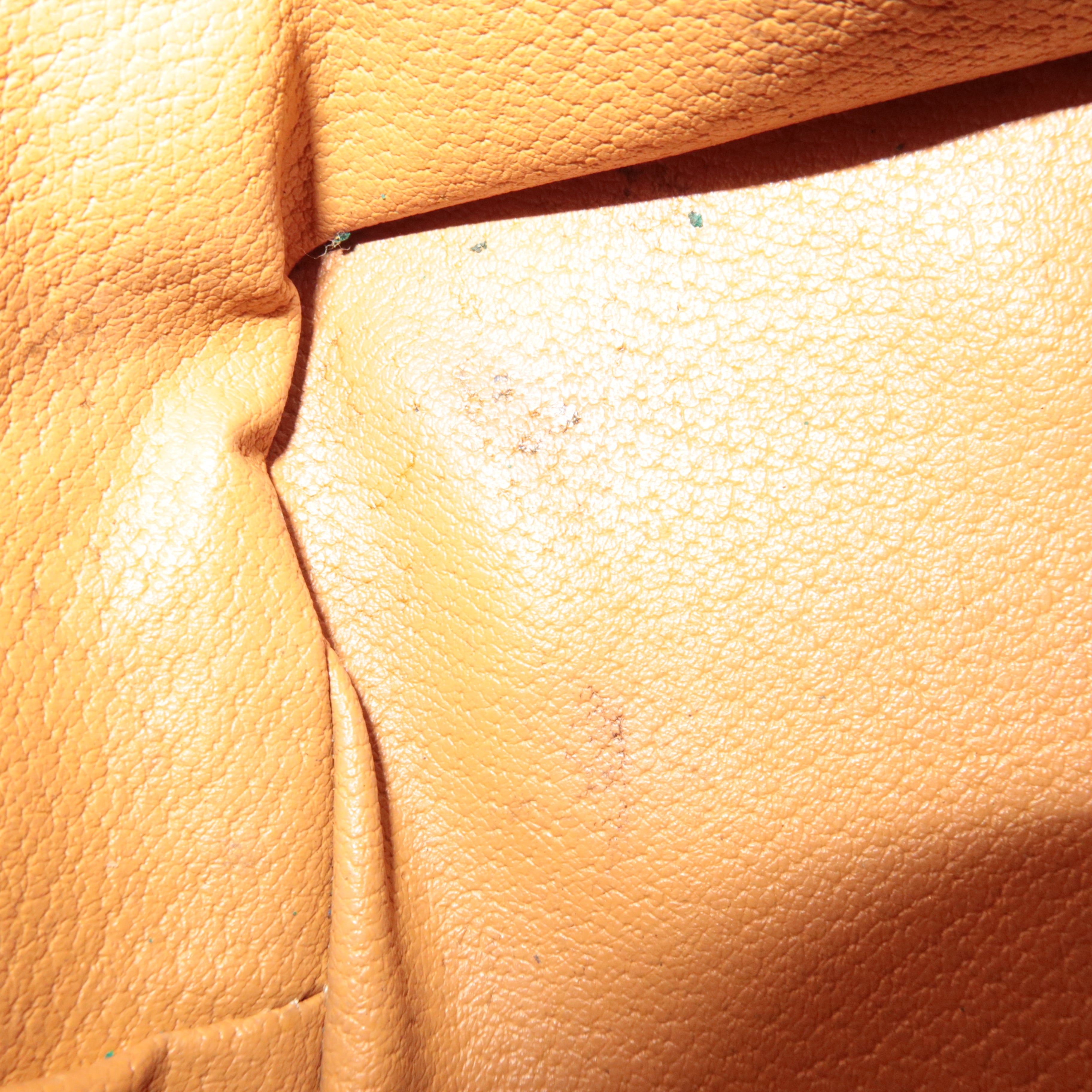 CELINE Macadam Drawstring Leather Shoulder Bag PVC Brown